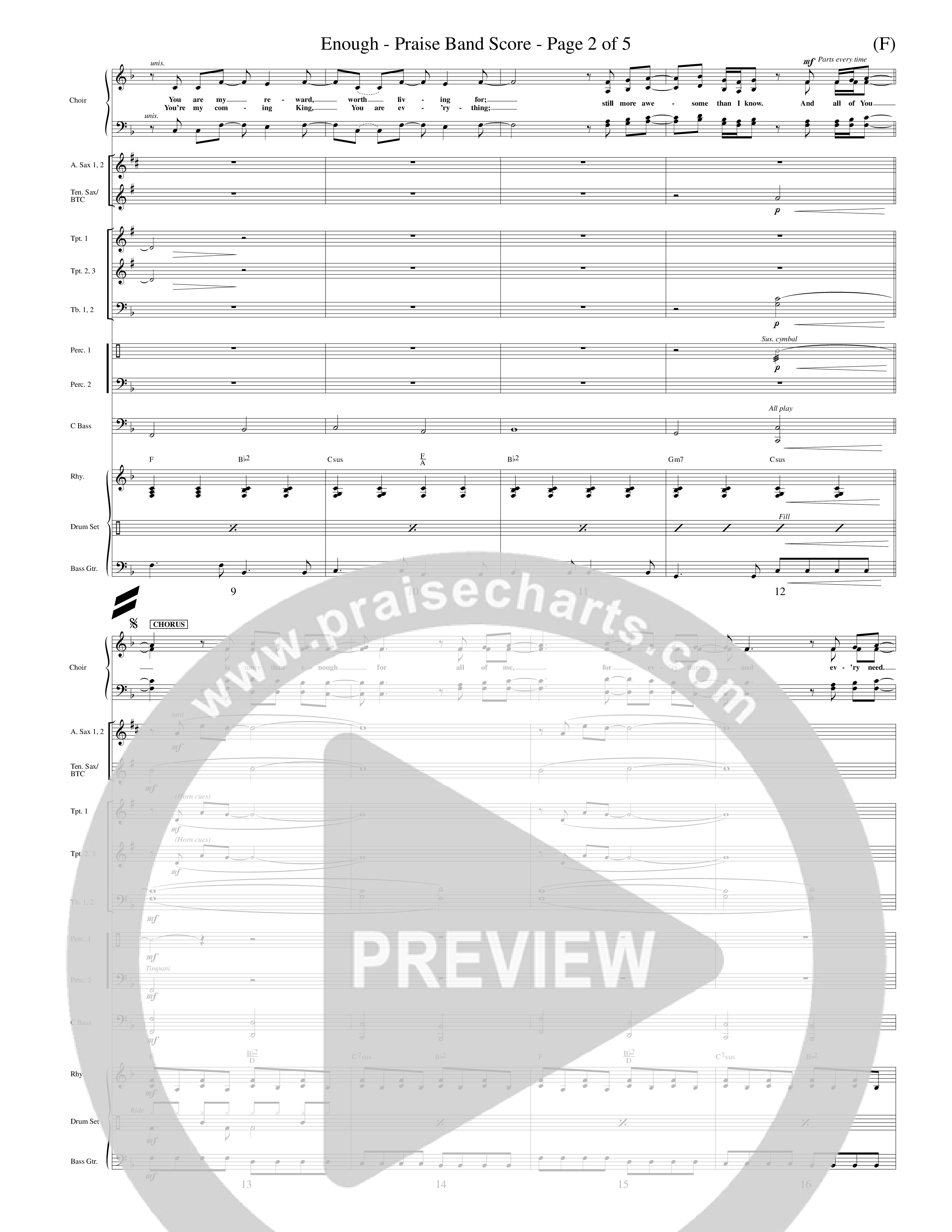 Enough (Choral Anthem SATB) PraiseBand (incl. Brass) (Word Music Choral / Arr. Dan Goeller)