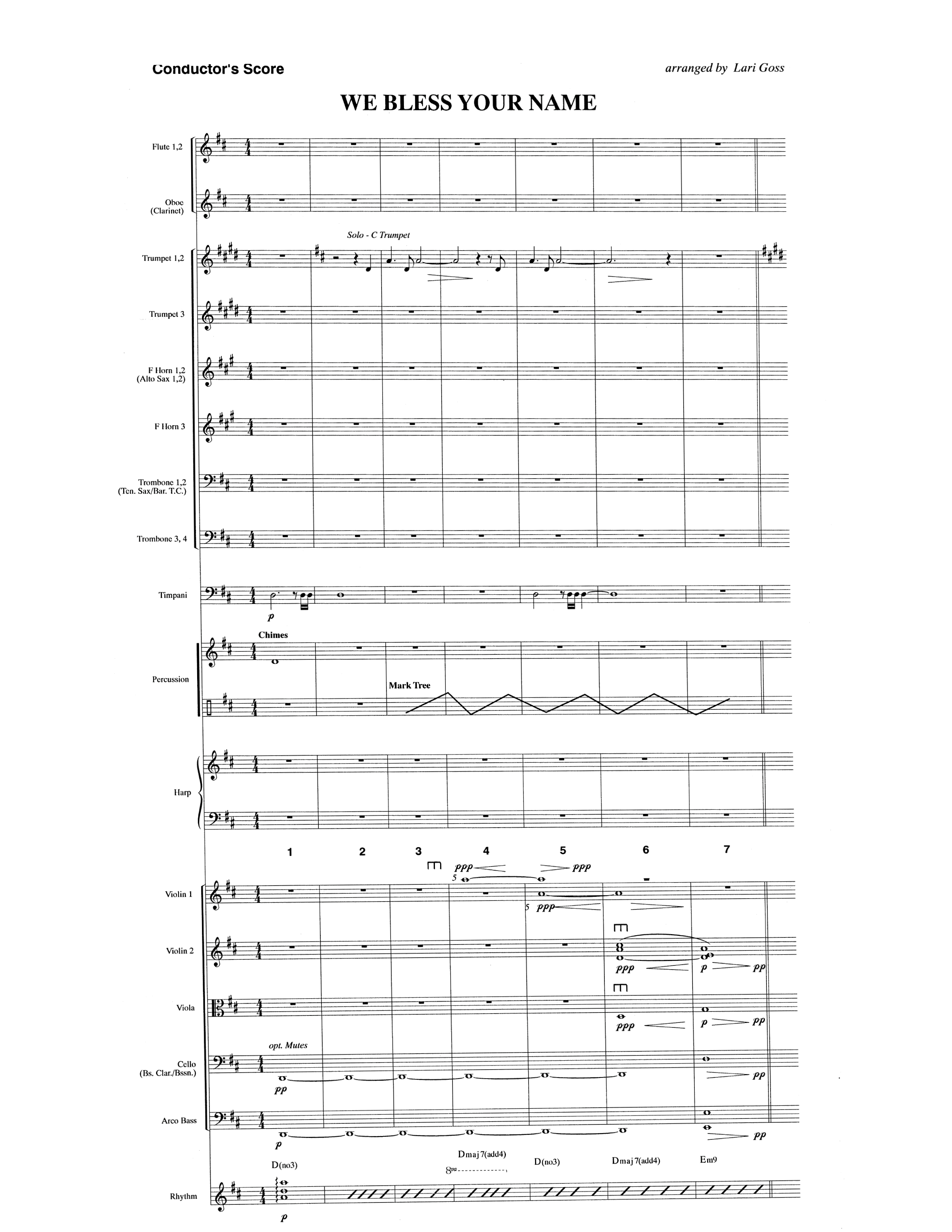 We Bless Your Name (Choral Anthem SATB) Conductor's Score (The Brooklyn Tabernacle Choir / Arr. Carol Cymbala / Orch. Lari Goss)