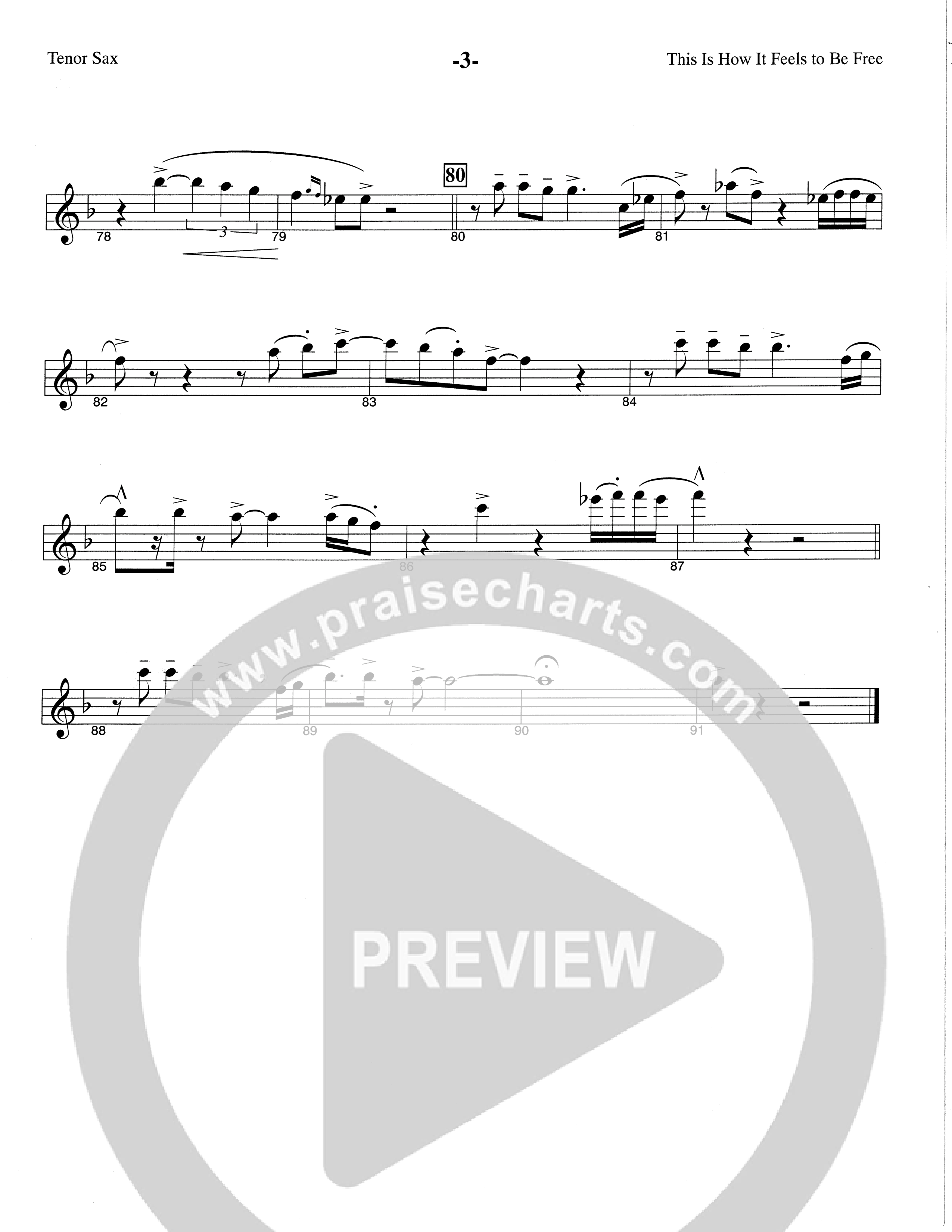 This Is How It Feels To Be Free (Choral Anthem SATB) Tenor Sax/Baritone T.C. (The Brooklyn Tabernacle Choir / Arr. Carol Cymbala / Orch. Chris McDonald)