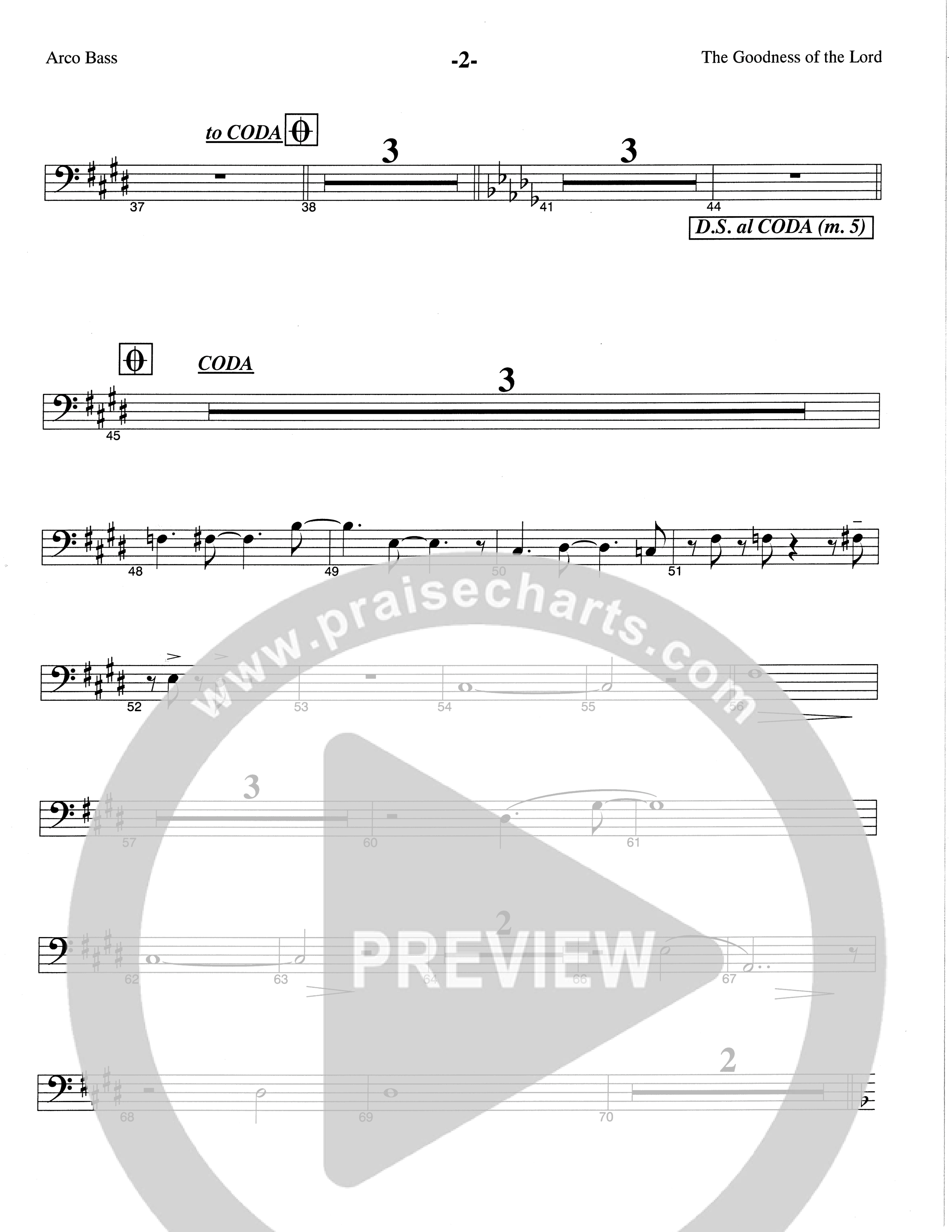The Goodness Of The Lord (Choral Anthem SATB) String Bass (The Brooklyn Tabernacle Choir / Arr. Carol Cymbala)