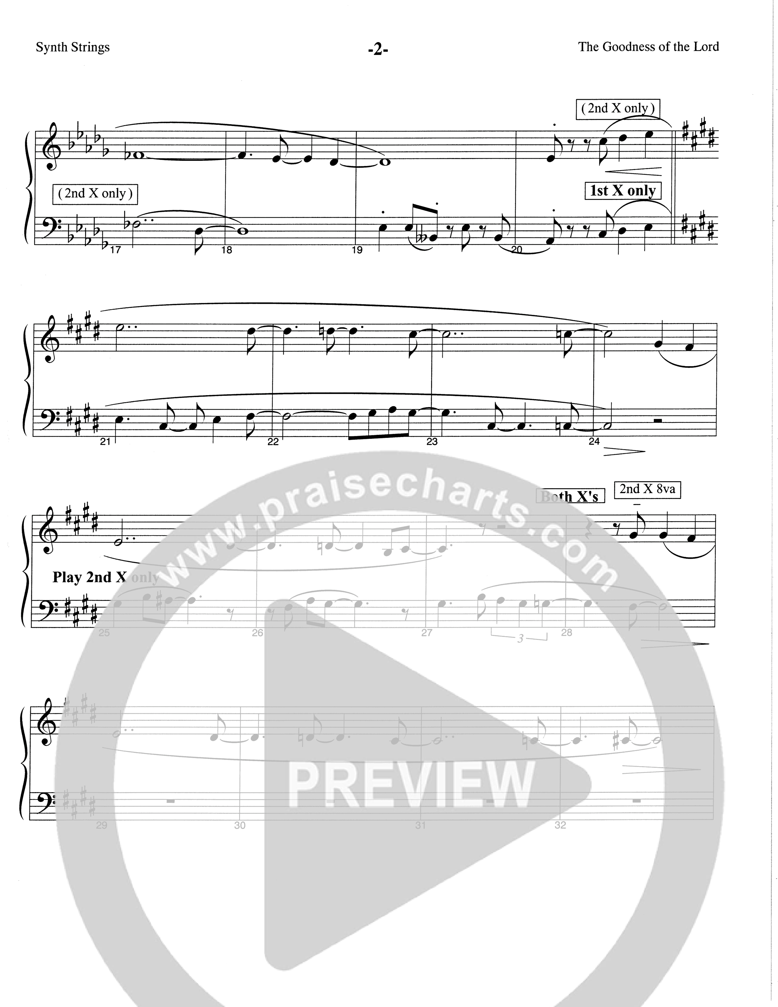 The Goodness Of The Lord (Choral Anthem SATB) String Reduction (The Brooklyn Tabernacle Choir / Arr. Carol Cymbala)