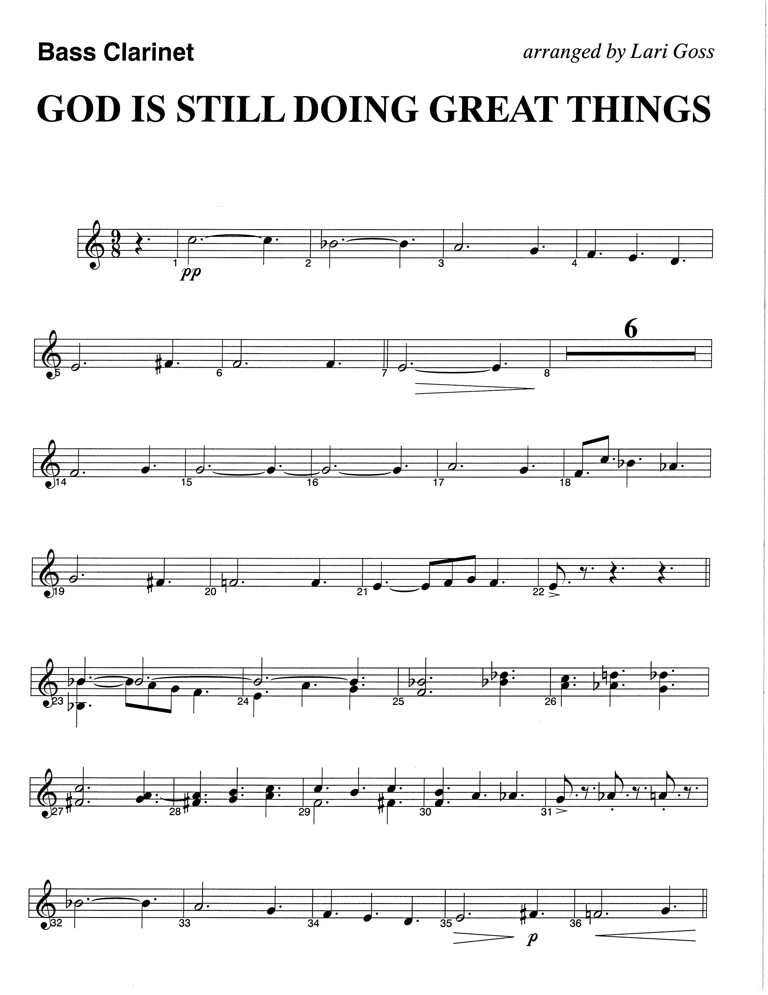 God Is Still Doing Great Things (Choral Anthem SATB) Bass Clarinet (The Brooklyn Tabernacle Choir / Arr. Carol Cymbala / Orch. Lari Goss)