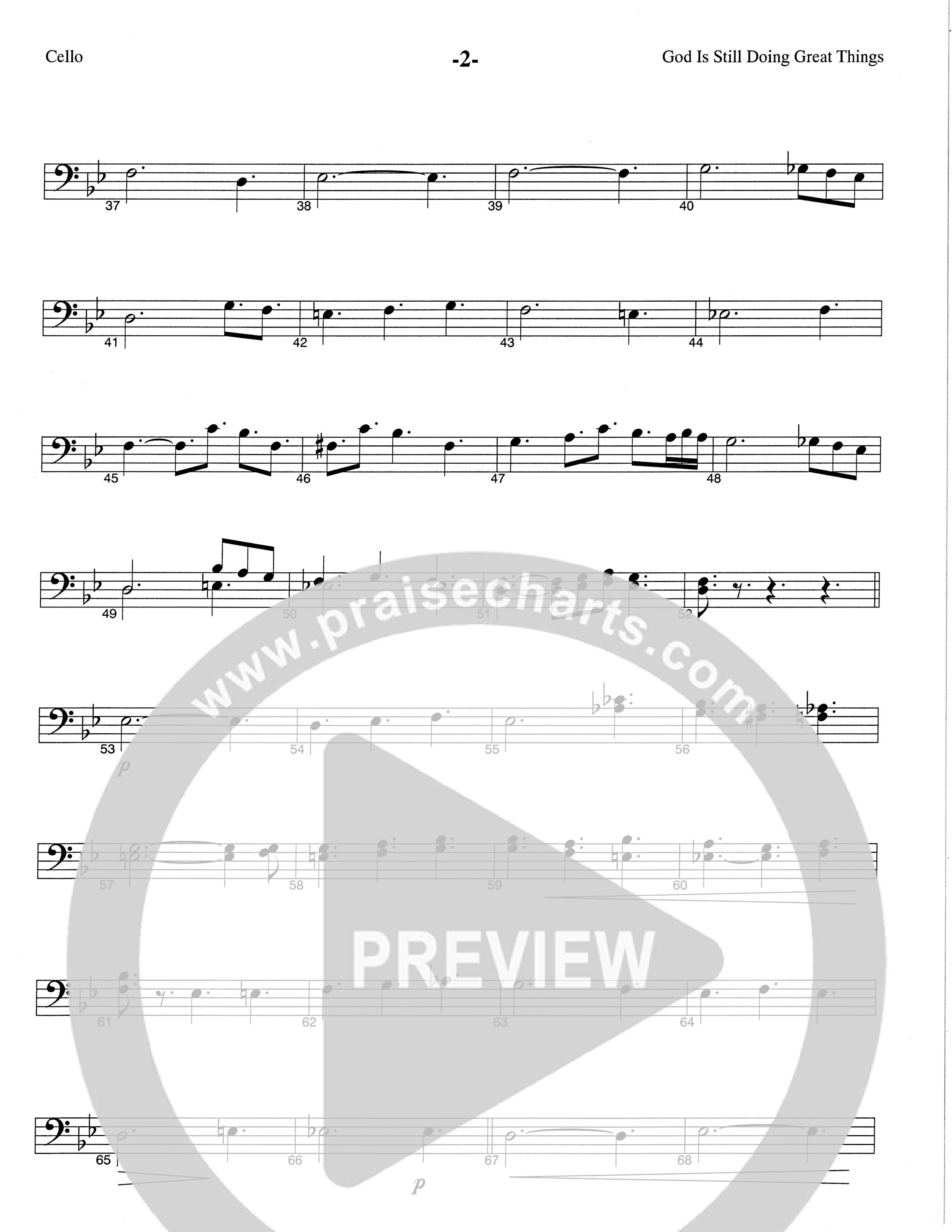 God Is Still Doing Great Things (Choral Anthem SATB) Cello (The Brooklyn Tabernacle Choir / Arr. Carol Cymbala / Orch. Lari Goss)
