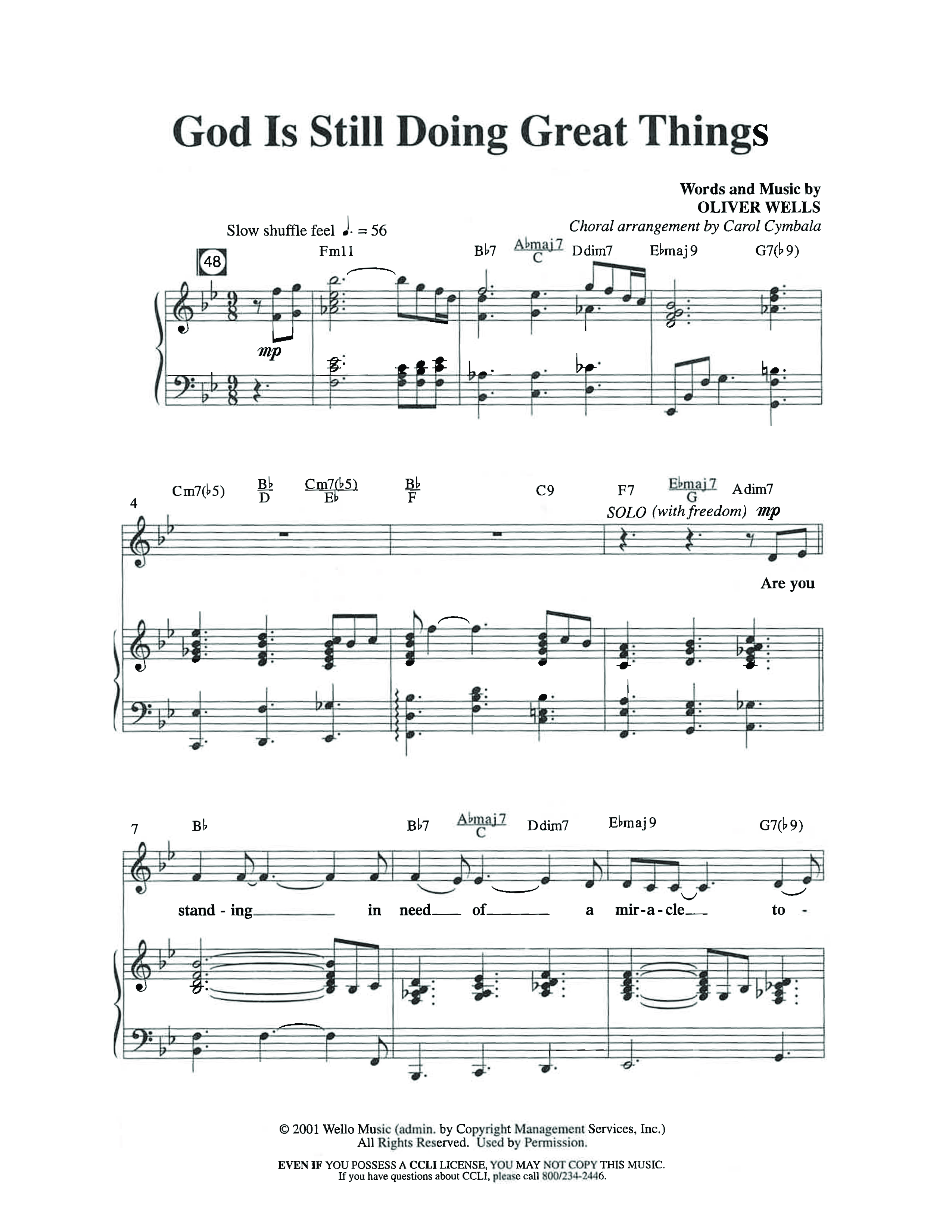 God Is Still Doing Great Things (Choral Anthem SATB) Octavo (SATB & Pno) (The Brooklyn Tabernacle Choir / Arr. Carol Cymbala / Orch. Lari Goss)