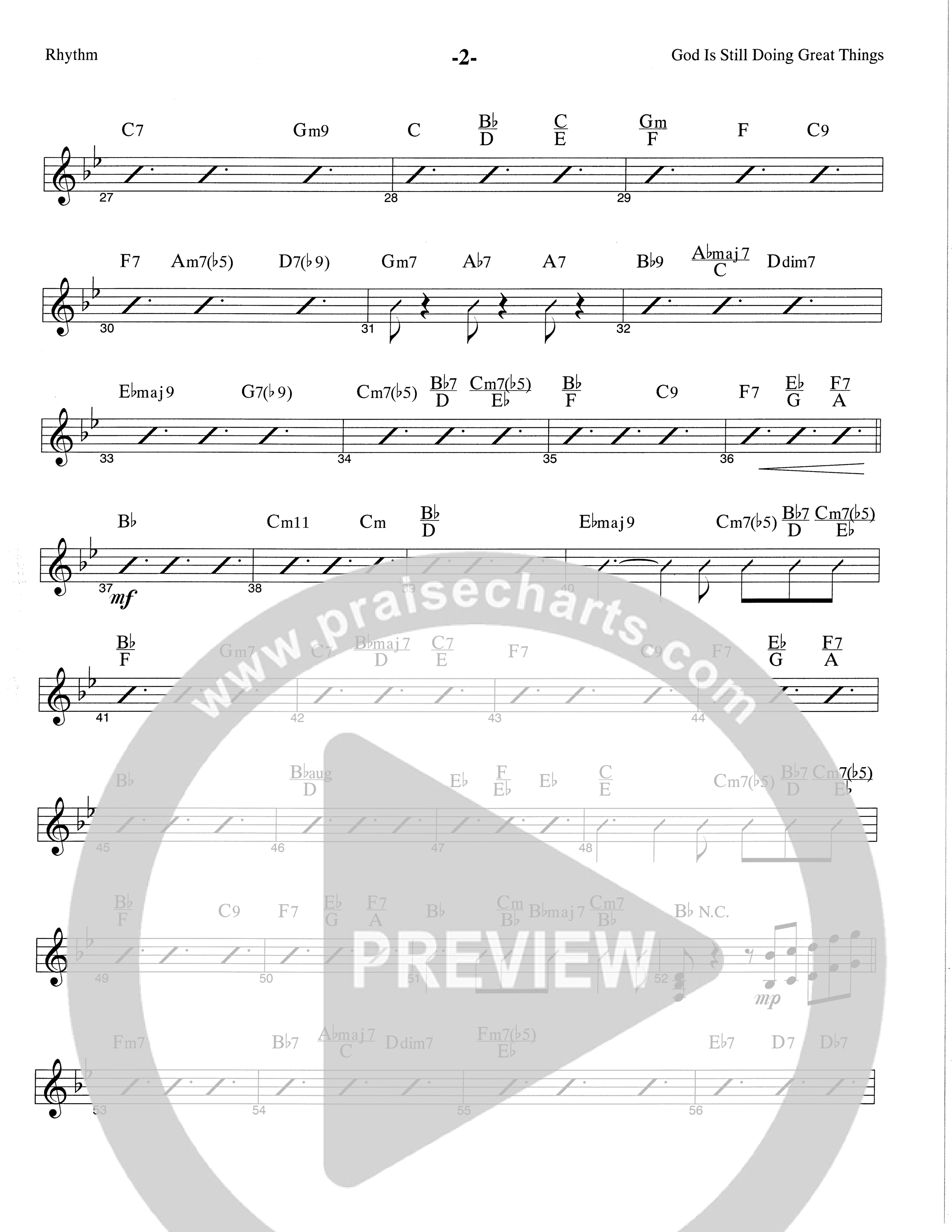 God Is Still Doing Great Things (Choral Anthem SATB) Rhythm Chart (The Brooklyn Tabernacle Choir / Arr. Carol Cymbala / Orch. Lari Goss)
