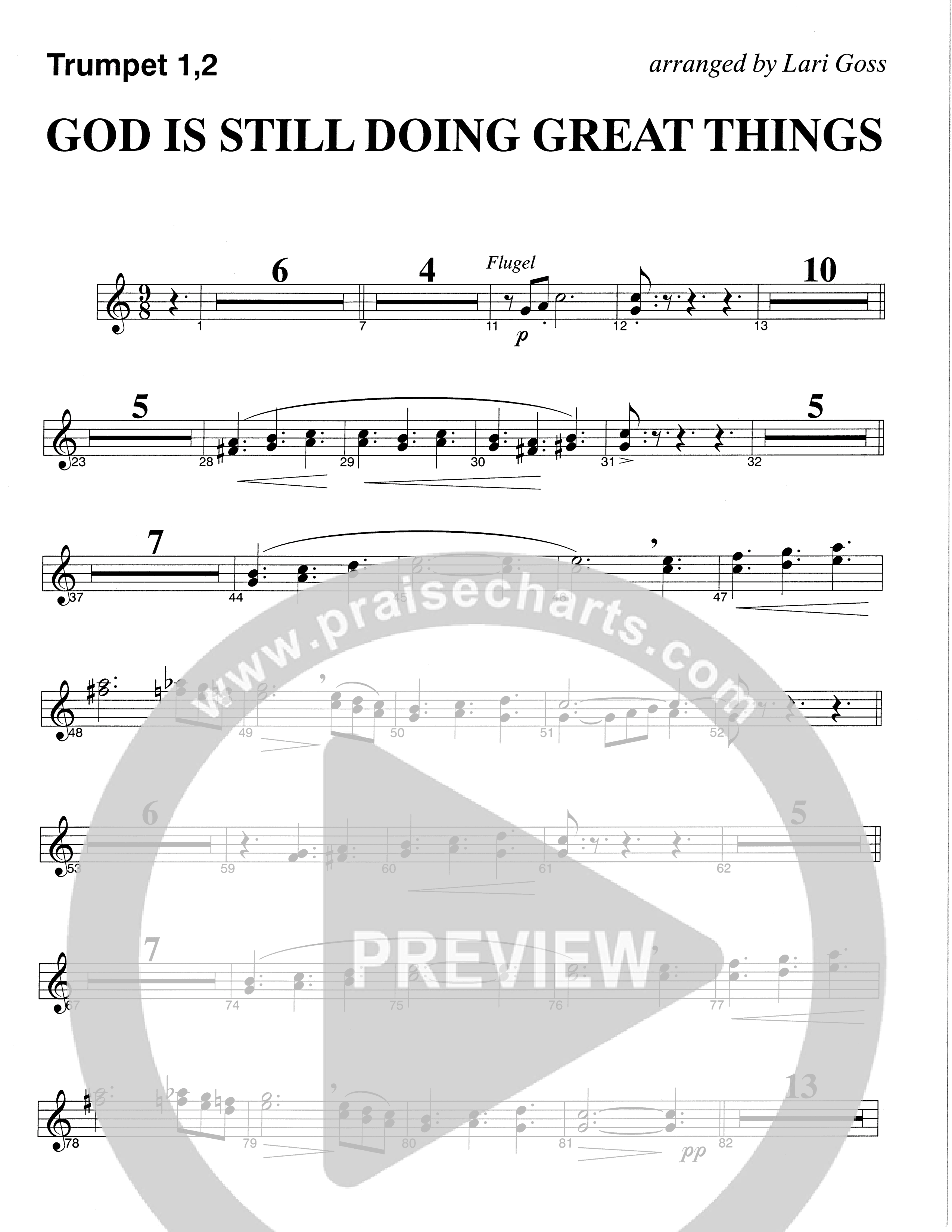 God Is Still Doing Great Things (Choral Anthem SATB) Trumpet 1,2 (The Brooklyn Tabernacle Choir / Arr. Carol Cymbala / Orch. Lari Goss)