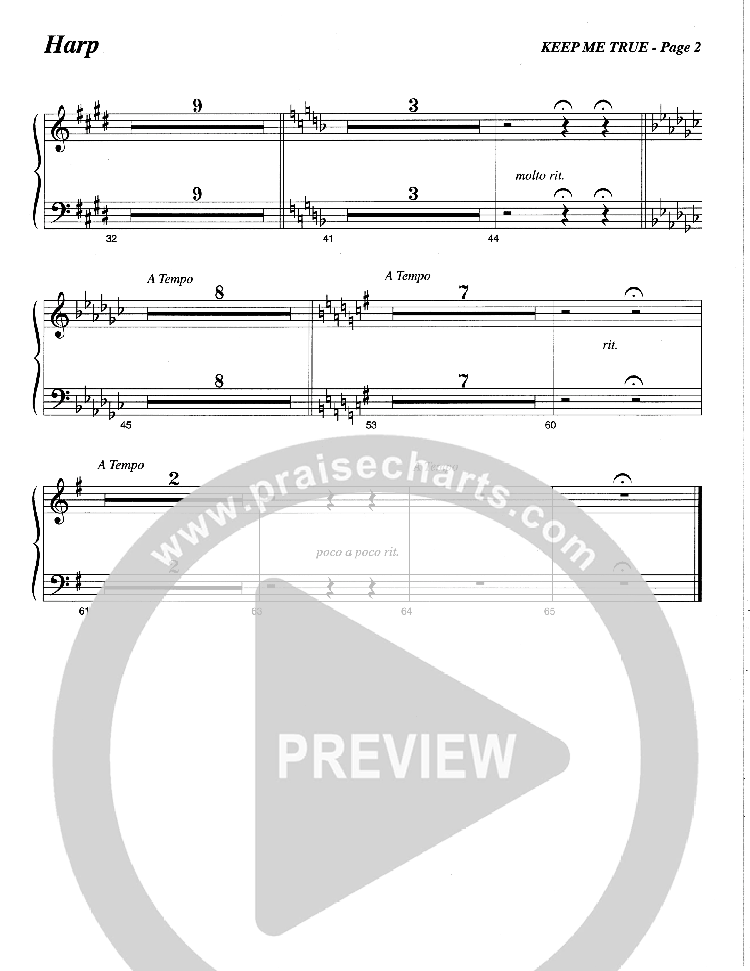 Keep Me True (Choral Anthem SATB) Harp (The Brooklyn Tabernacle Choir / Arr. Carol Cymbala / Orch. Oliver Wells)