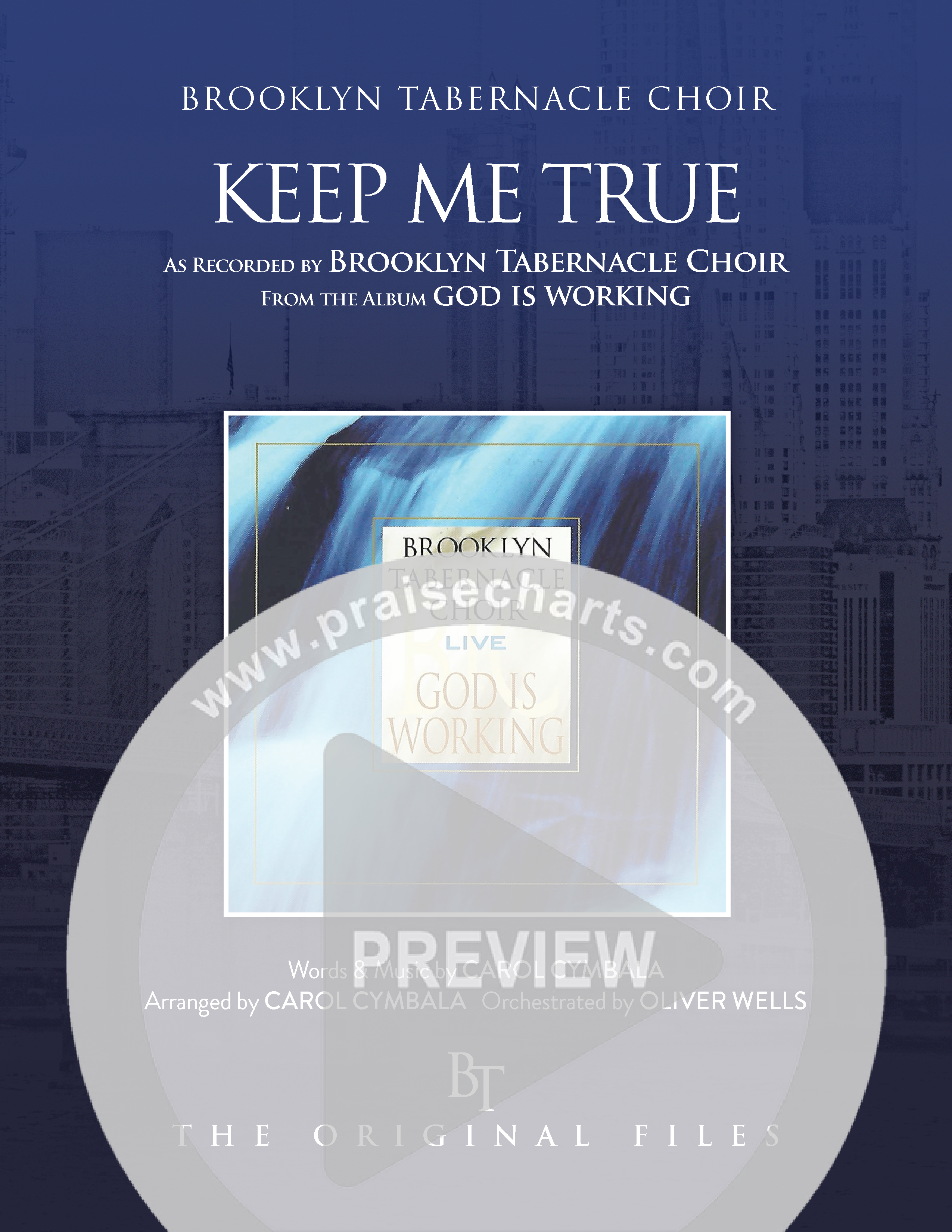 Keep Me True (Choral Anthem SATB) Octavo Cover Sheet (The Brooklyn Tabernacle Choir / Arr. Carol Cymbala / Orch. Oliver Wells)