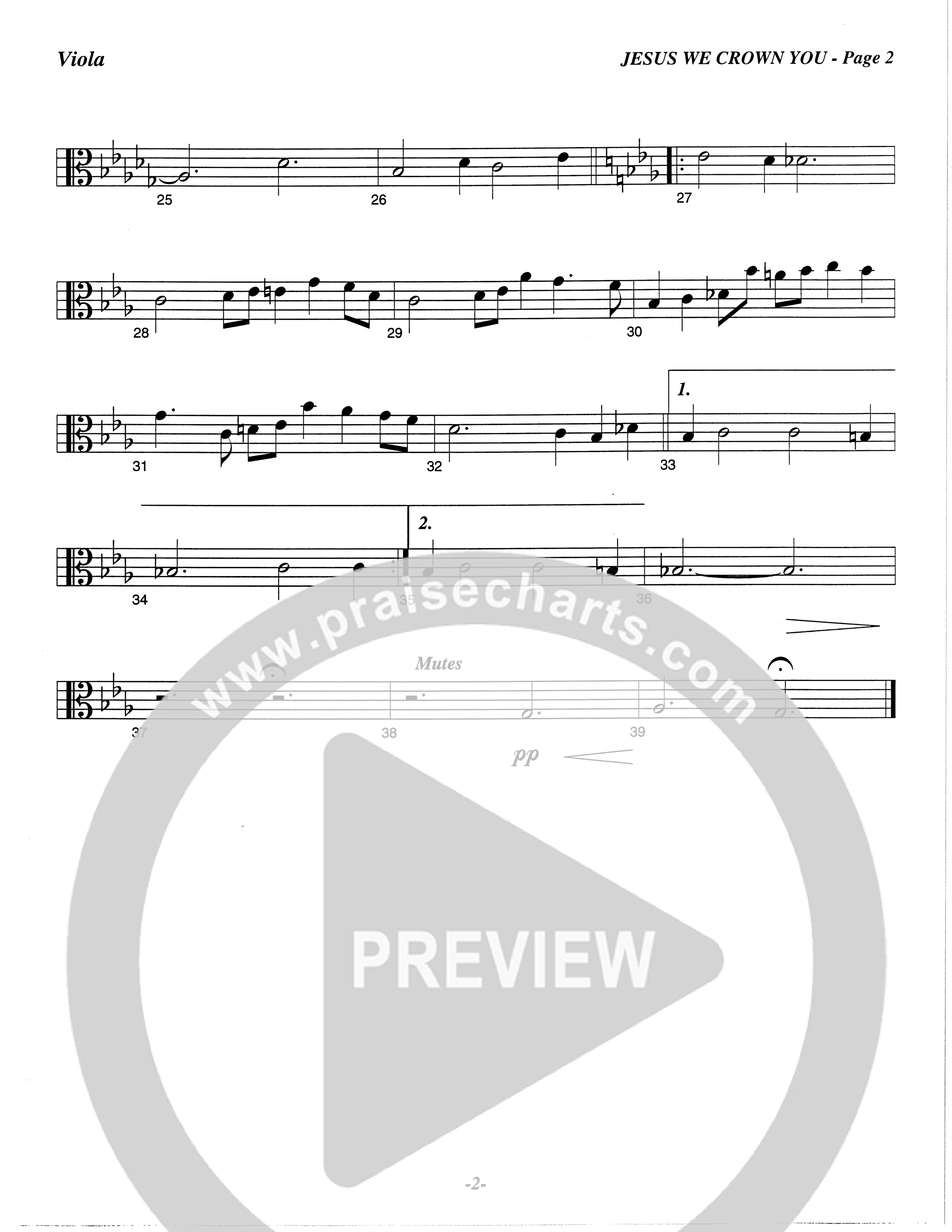 Jesus We Crown You With Praise (Choral Anthem SATB) Viola (The Brooklyn Tabernacle Choir / Arr. Carol Cymbala / Orch. Lari Goss)