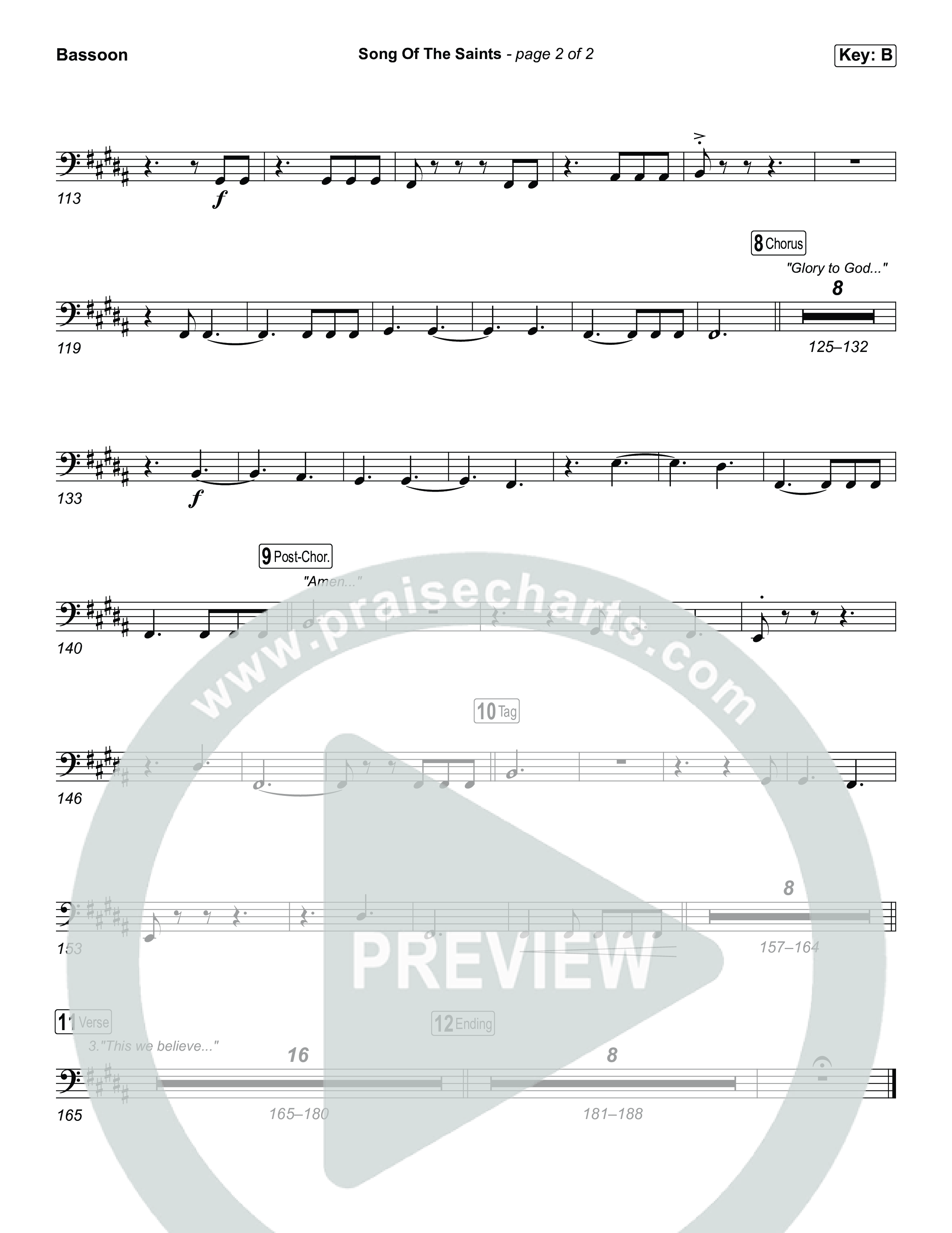 Song Of The Saints Bassoon (Phil Wickham)