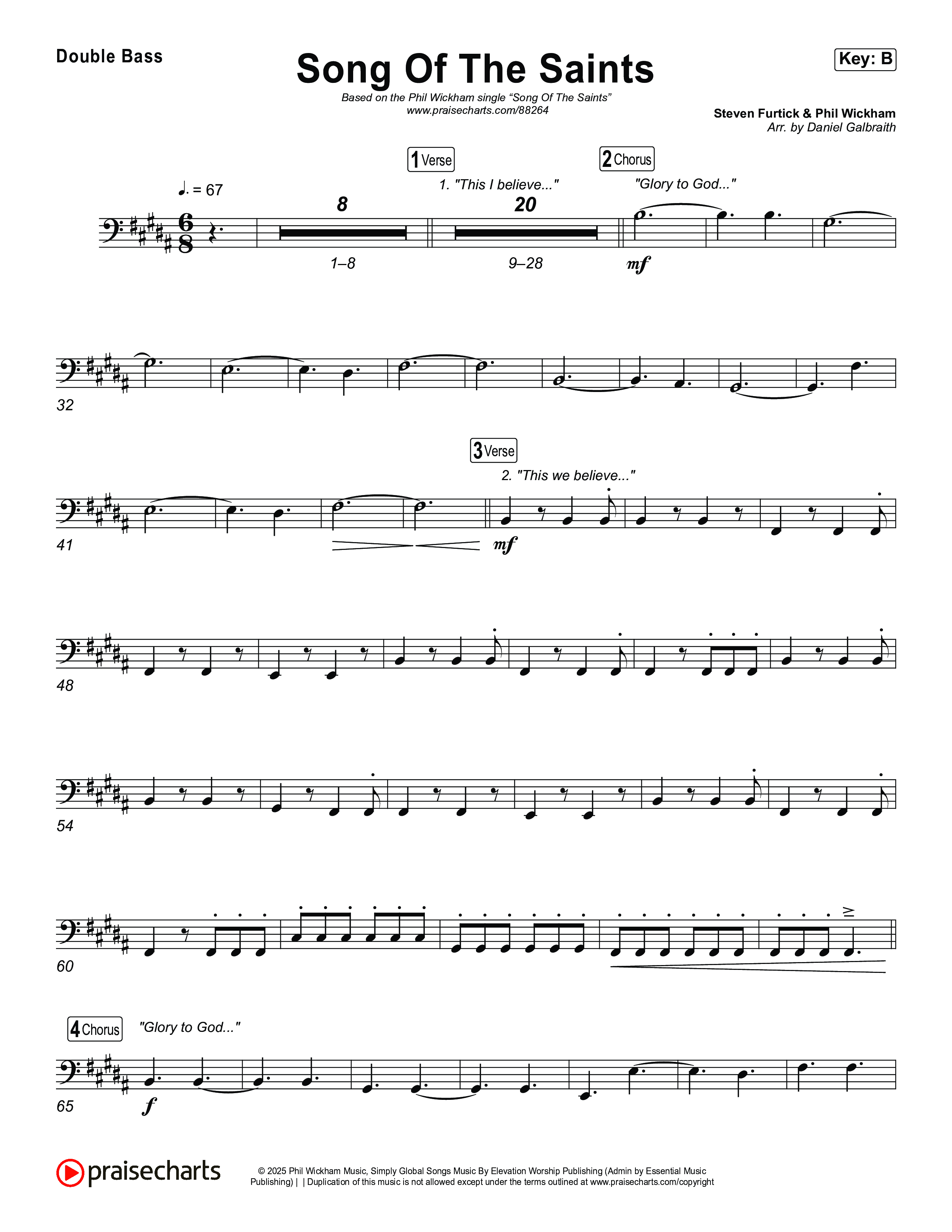 Song Of The Saints String Bass (Phil Wickham)