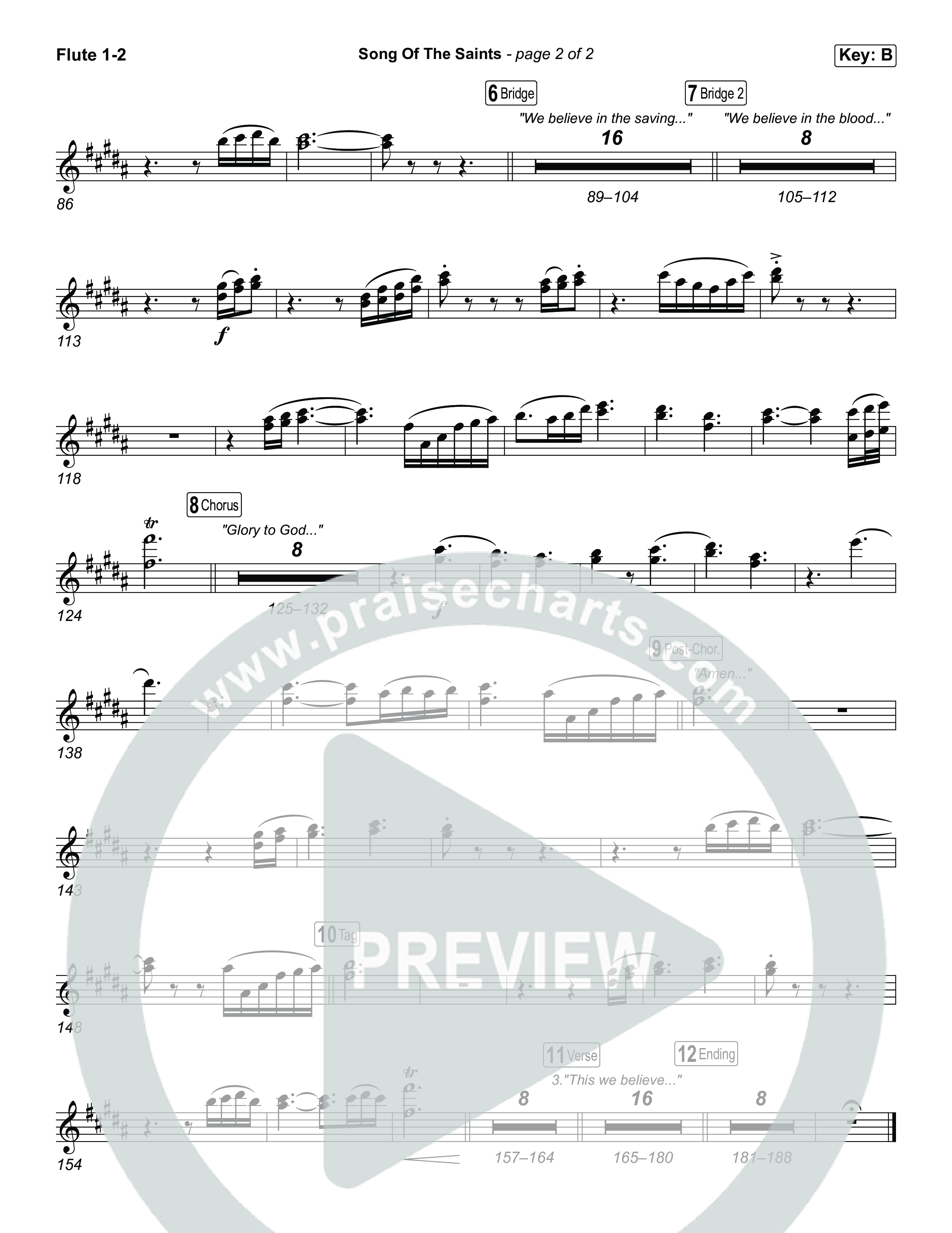 Song Of The Saints Flute 1,2 (Phil Wickham)