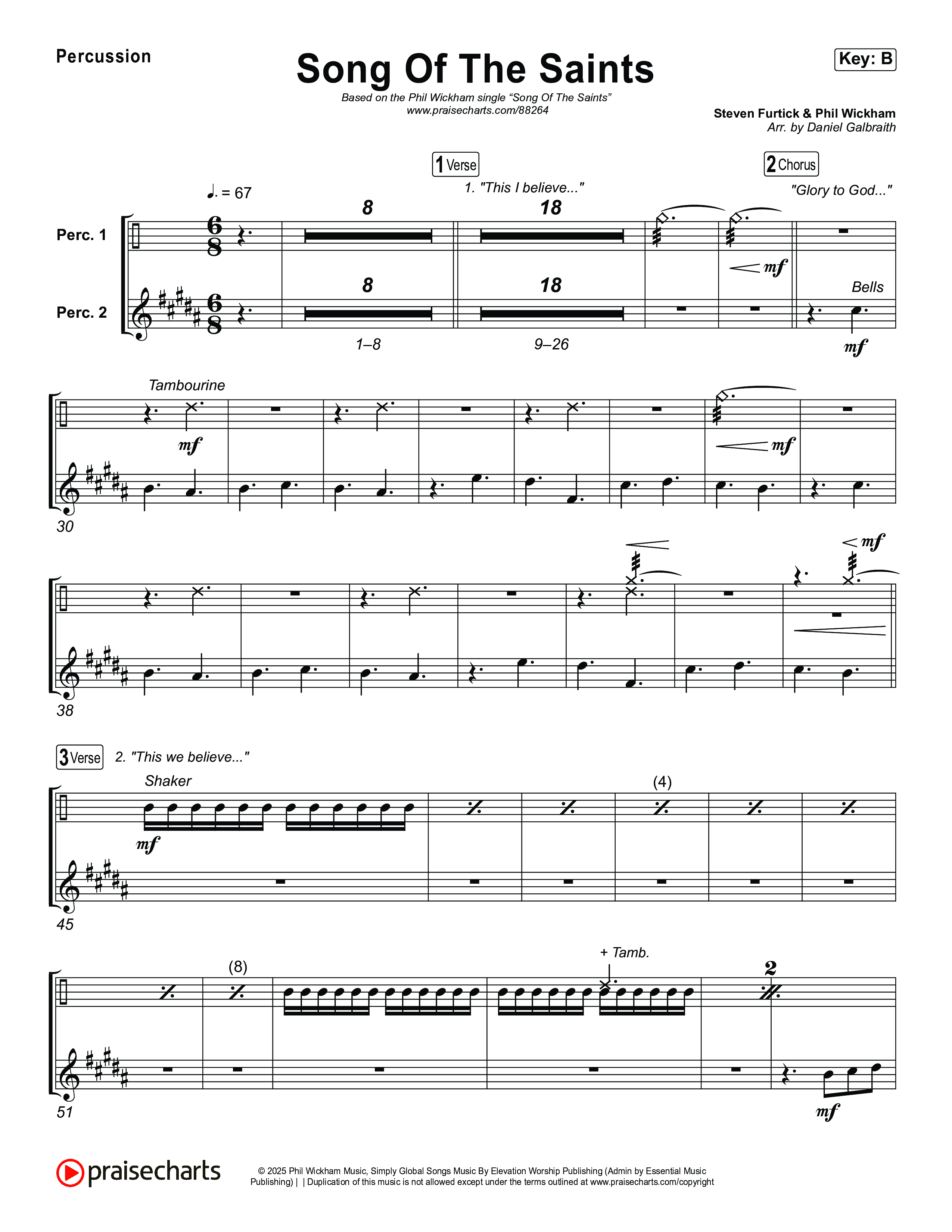 Song Of The Saints Percussion (Phil Wickham)
