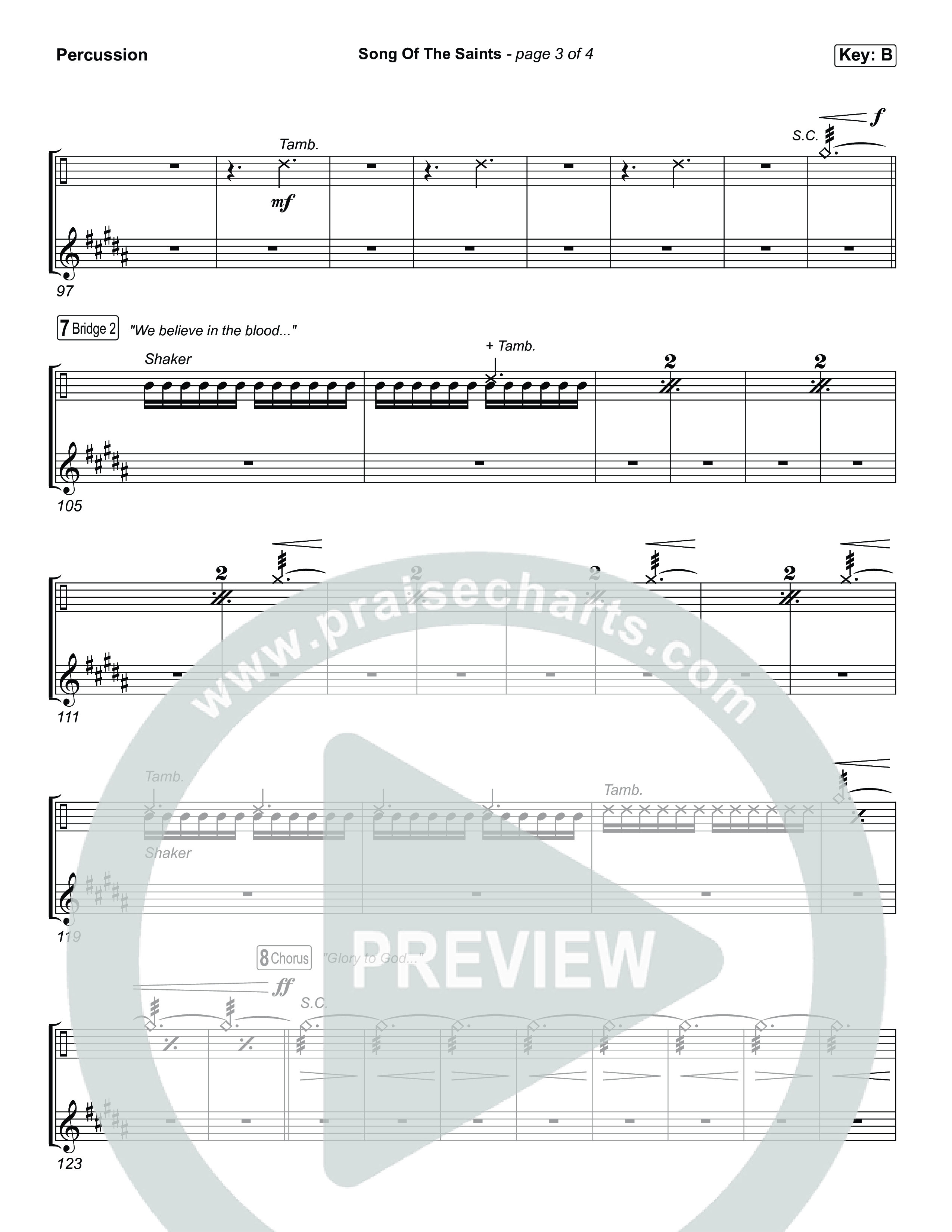 Song Of The Saints Percussion (Phil Wickham)