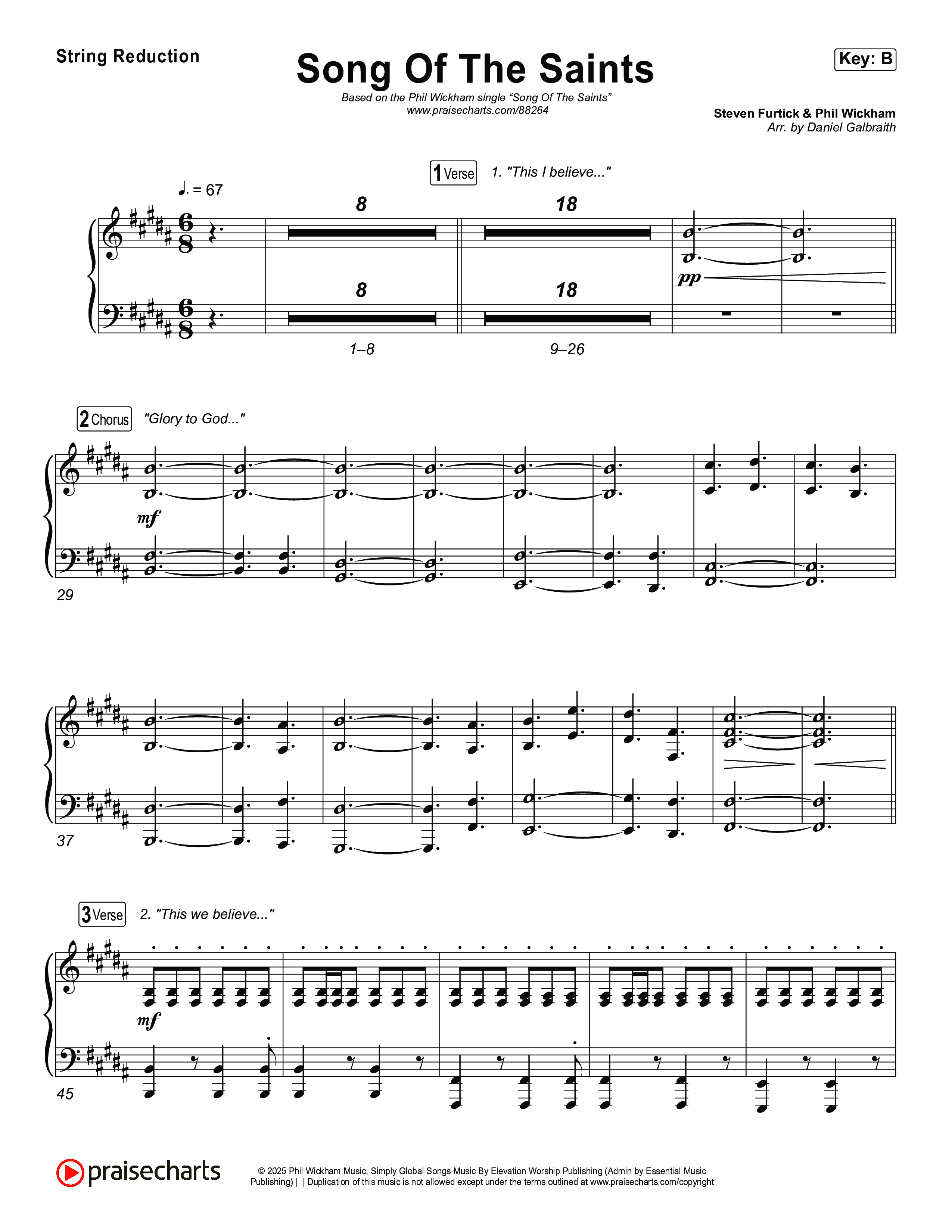 Song Of The Saints String Reduction (Phil Wickham)