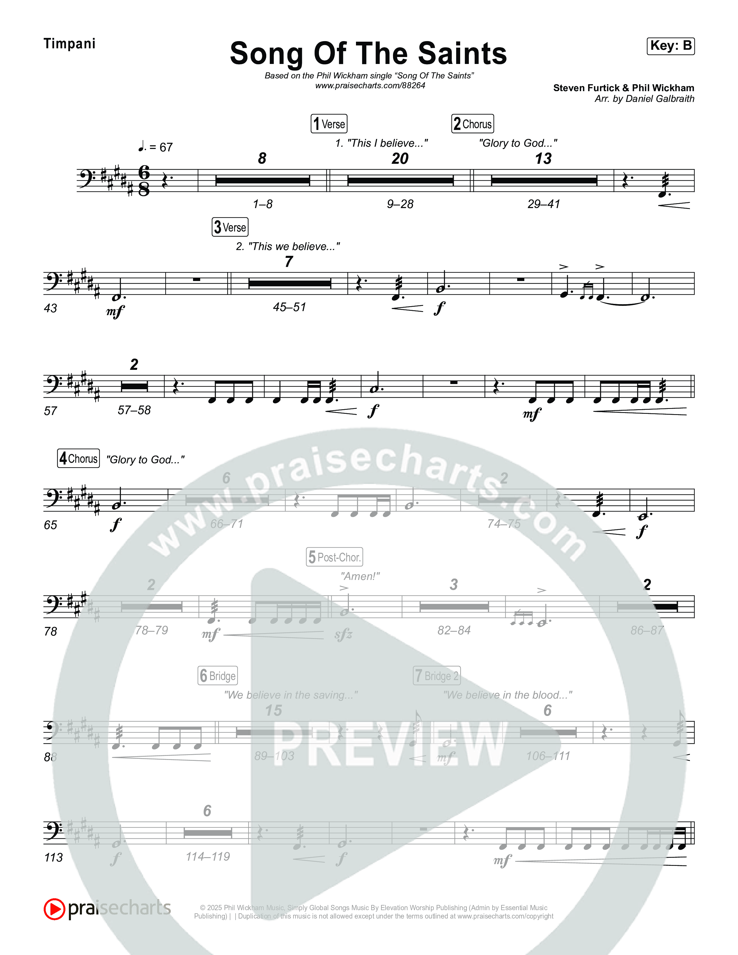 Song Of The Saints Timpani (Phil Wickham)