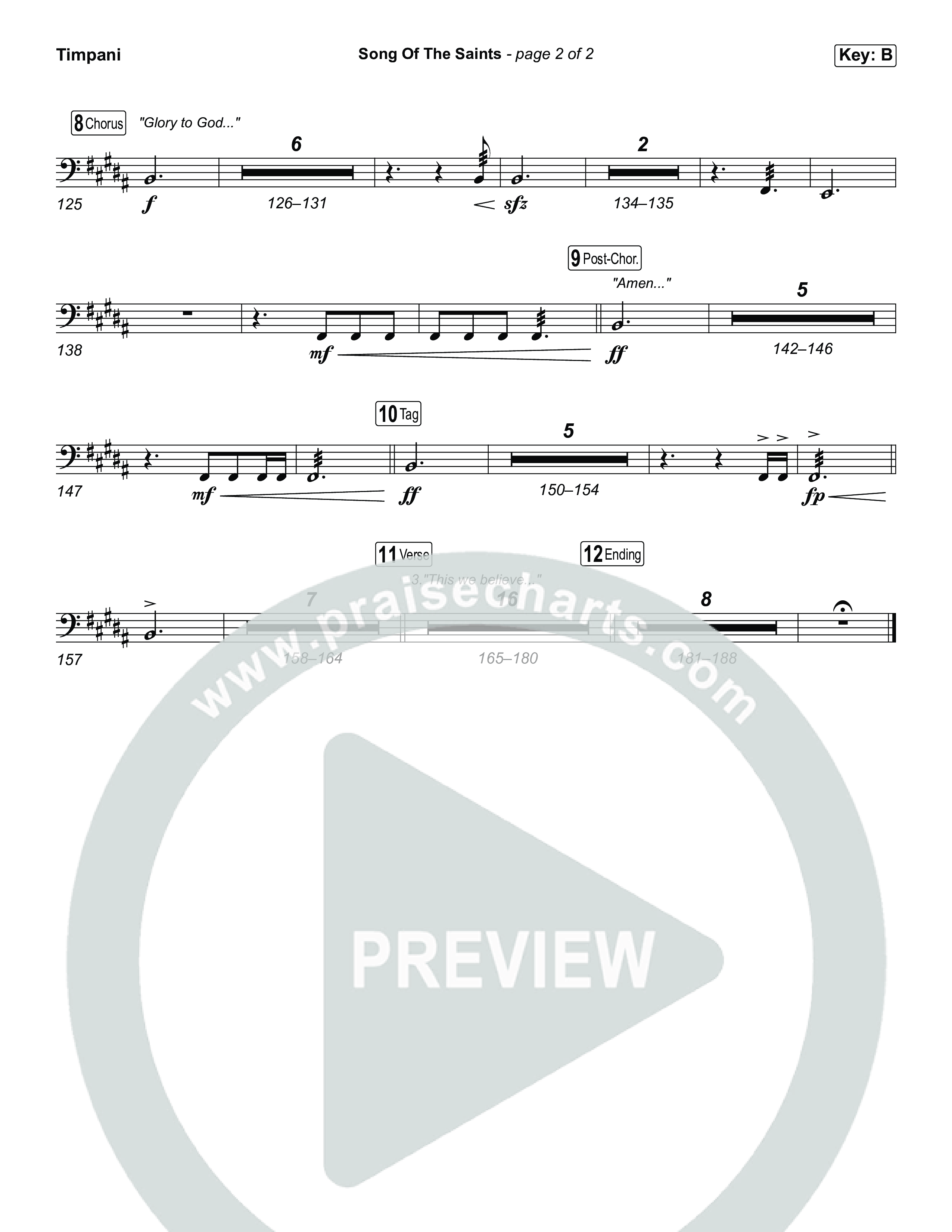 Song Of The Saints Timpani (Phil Wickham)