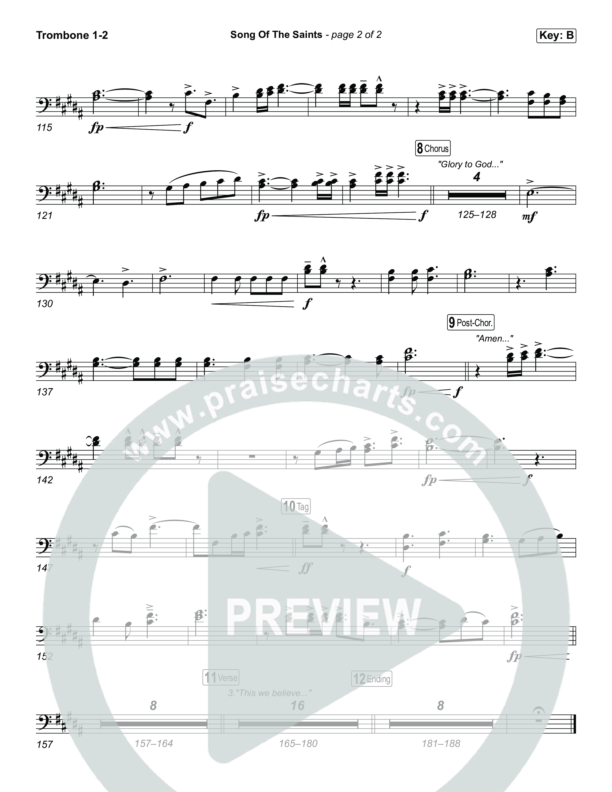 Song Of The Saints Trombone 1,2 (Phil Wickham)