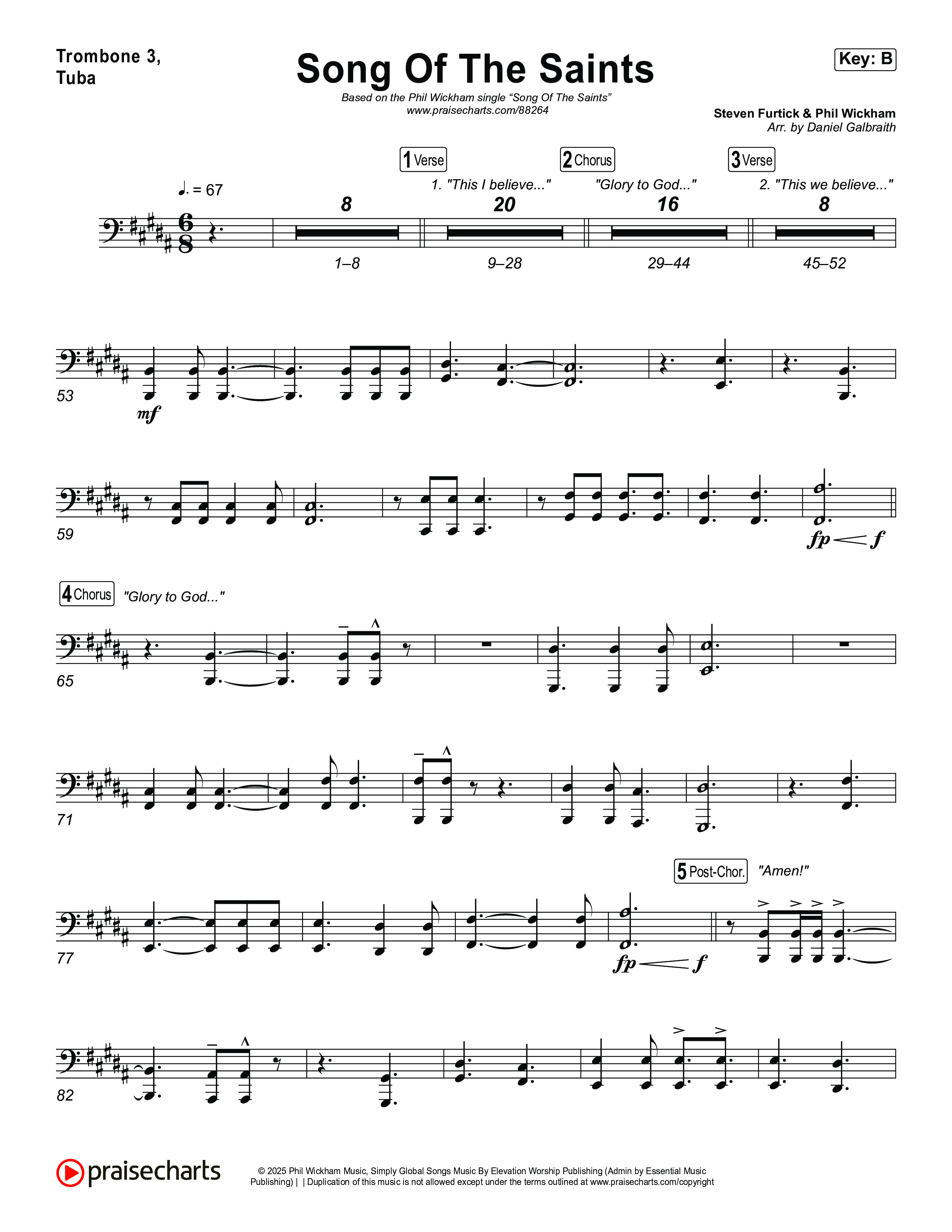 Song Of The Saints Trombone 1,2 (Phil Wickham)