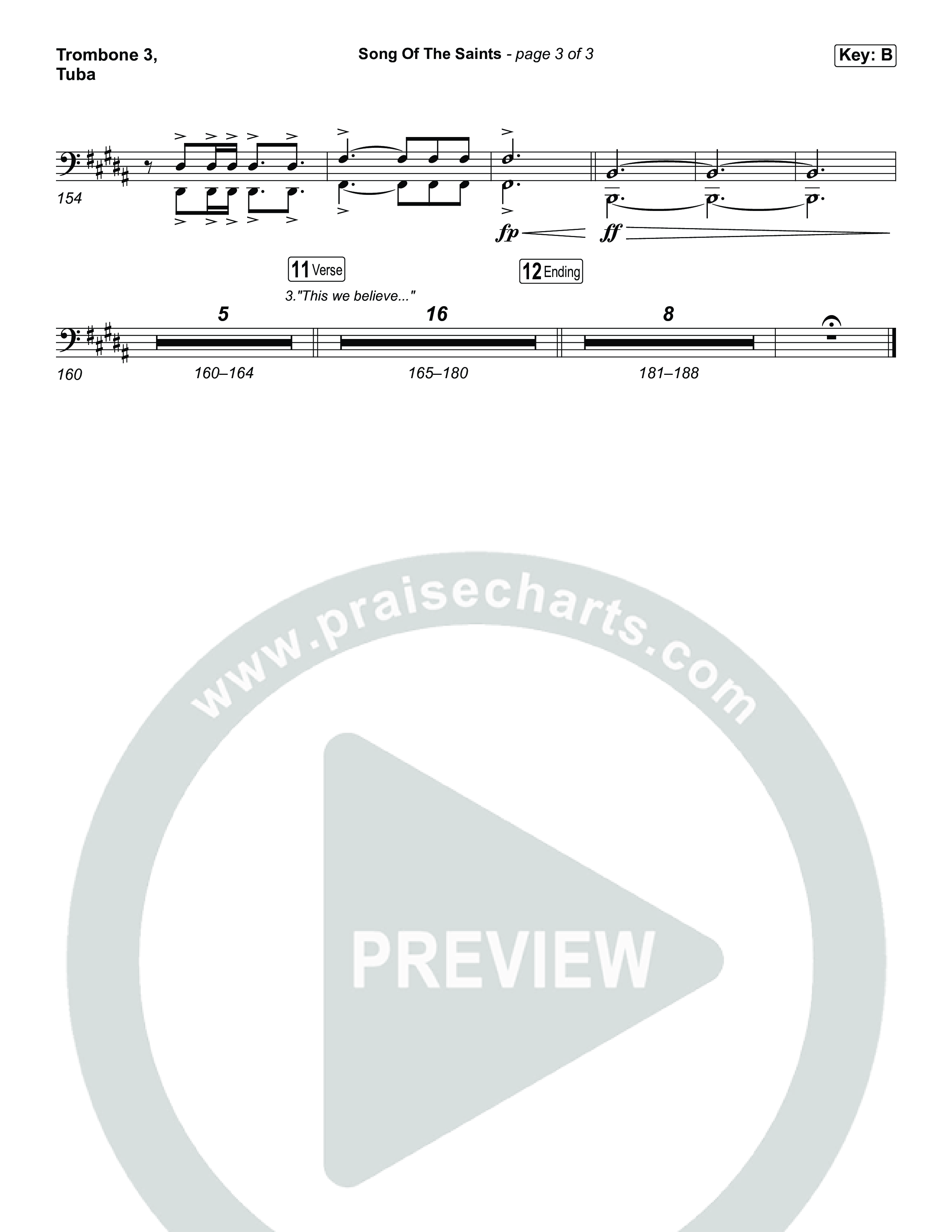 Song Of The Saints Trombone 3/Tuba (Phil Wickham)