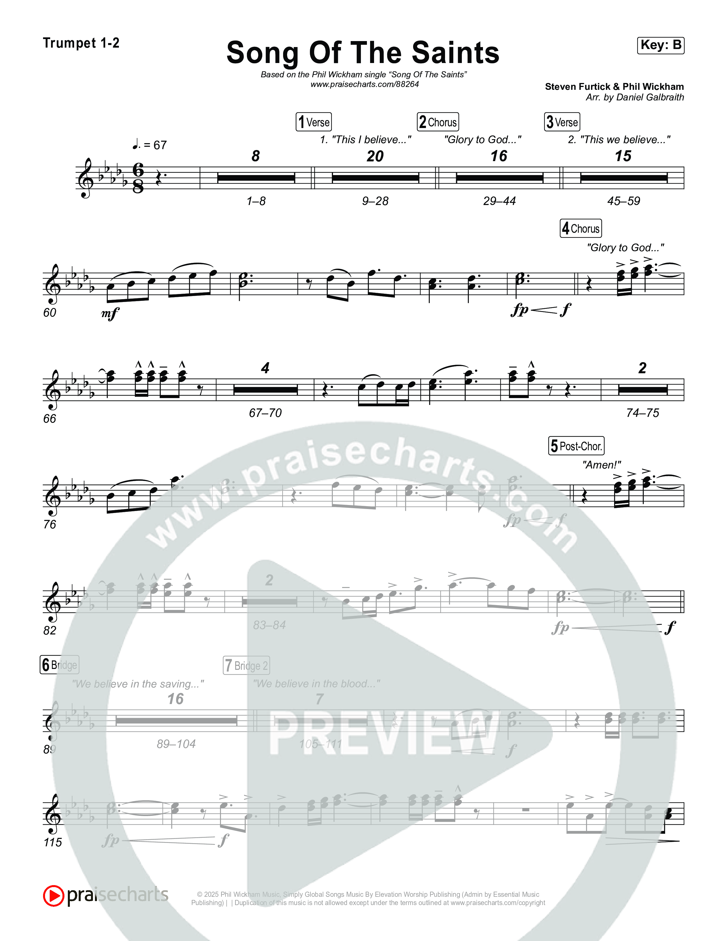 Song Of The Saints Trumpet 1,2 (Phil Wickham)