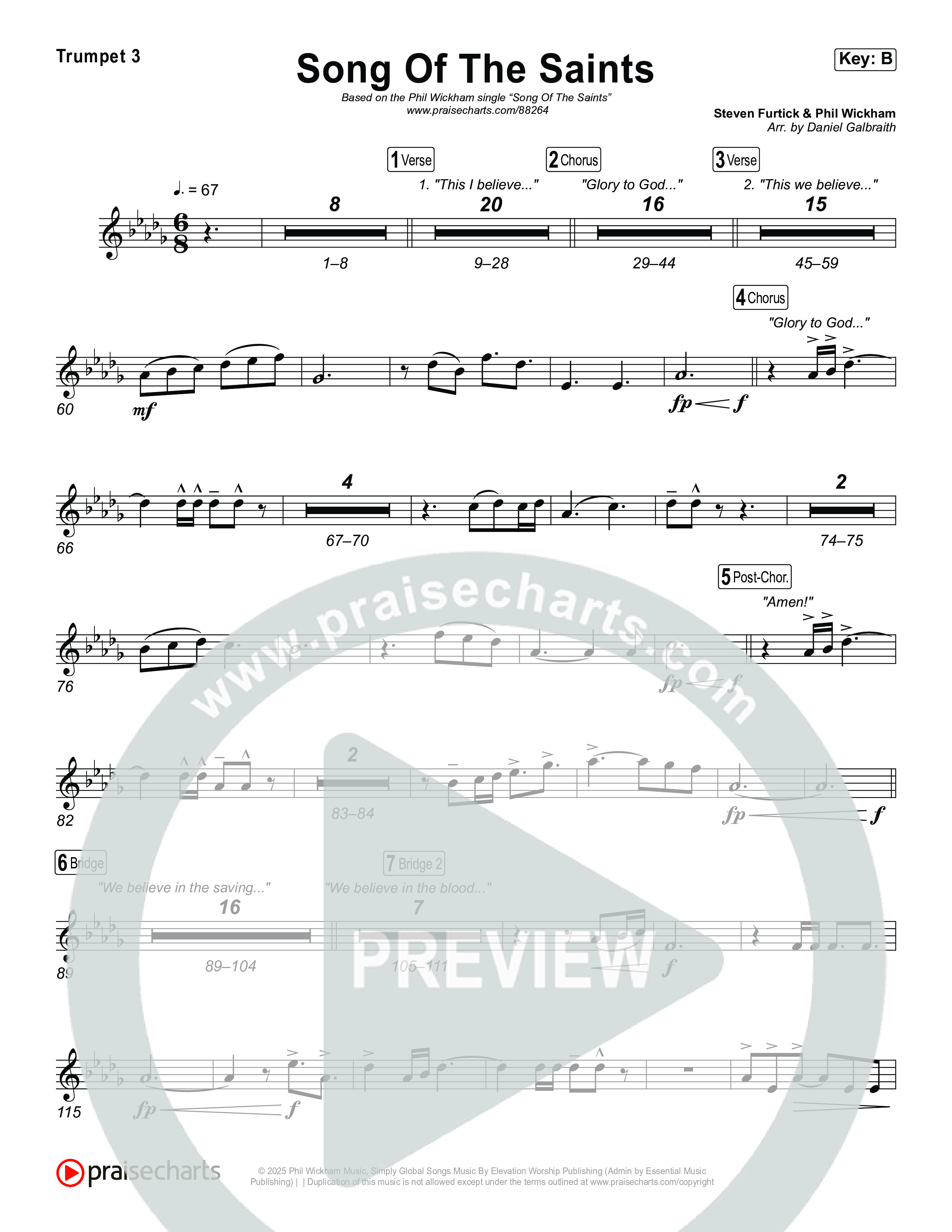 Song Of The Saints Trumpet 1,2 (Phil Wickham)