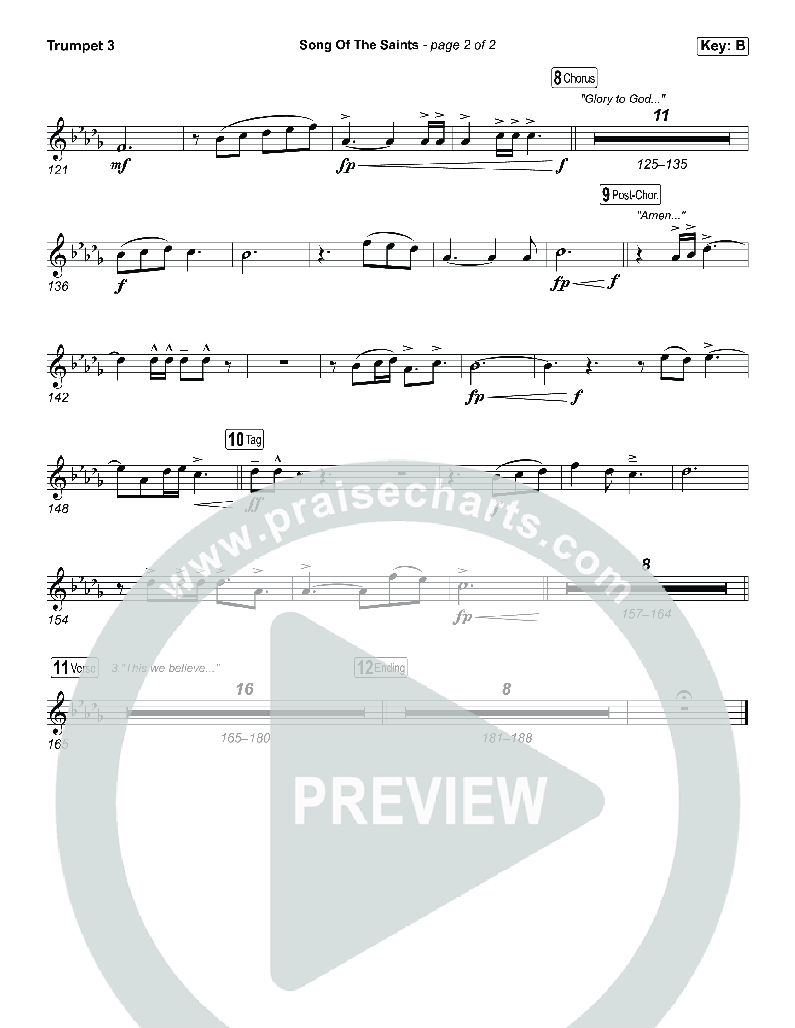 Song Of The Saints Trumpet 3 (Phil Wickham)