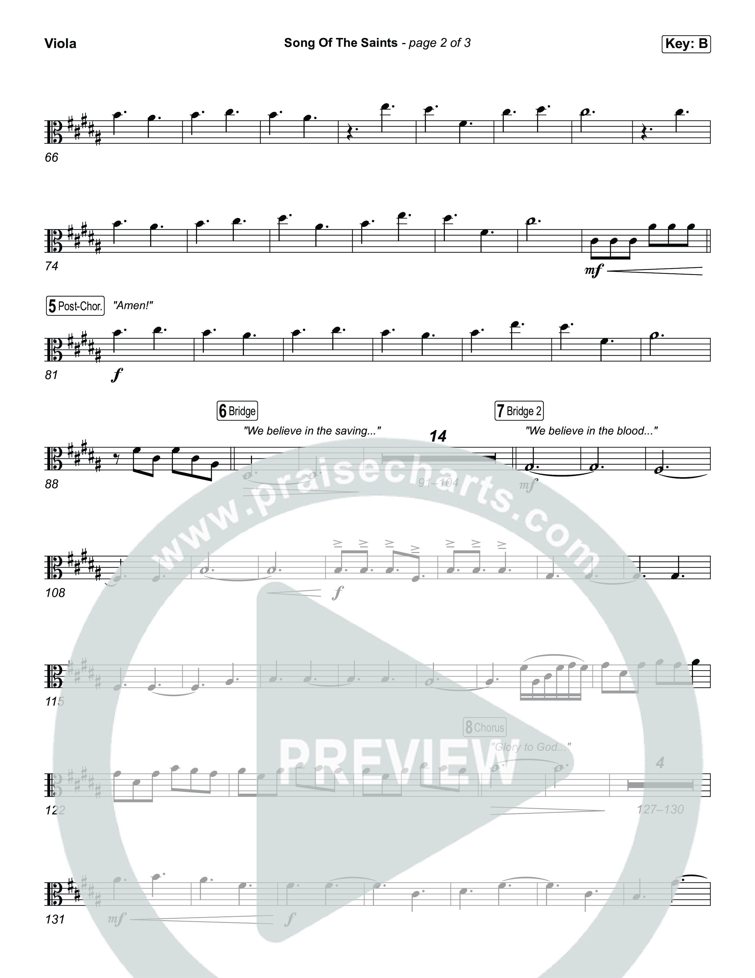 Song Of The Saints Viola (Phil Wickham)