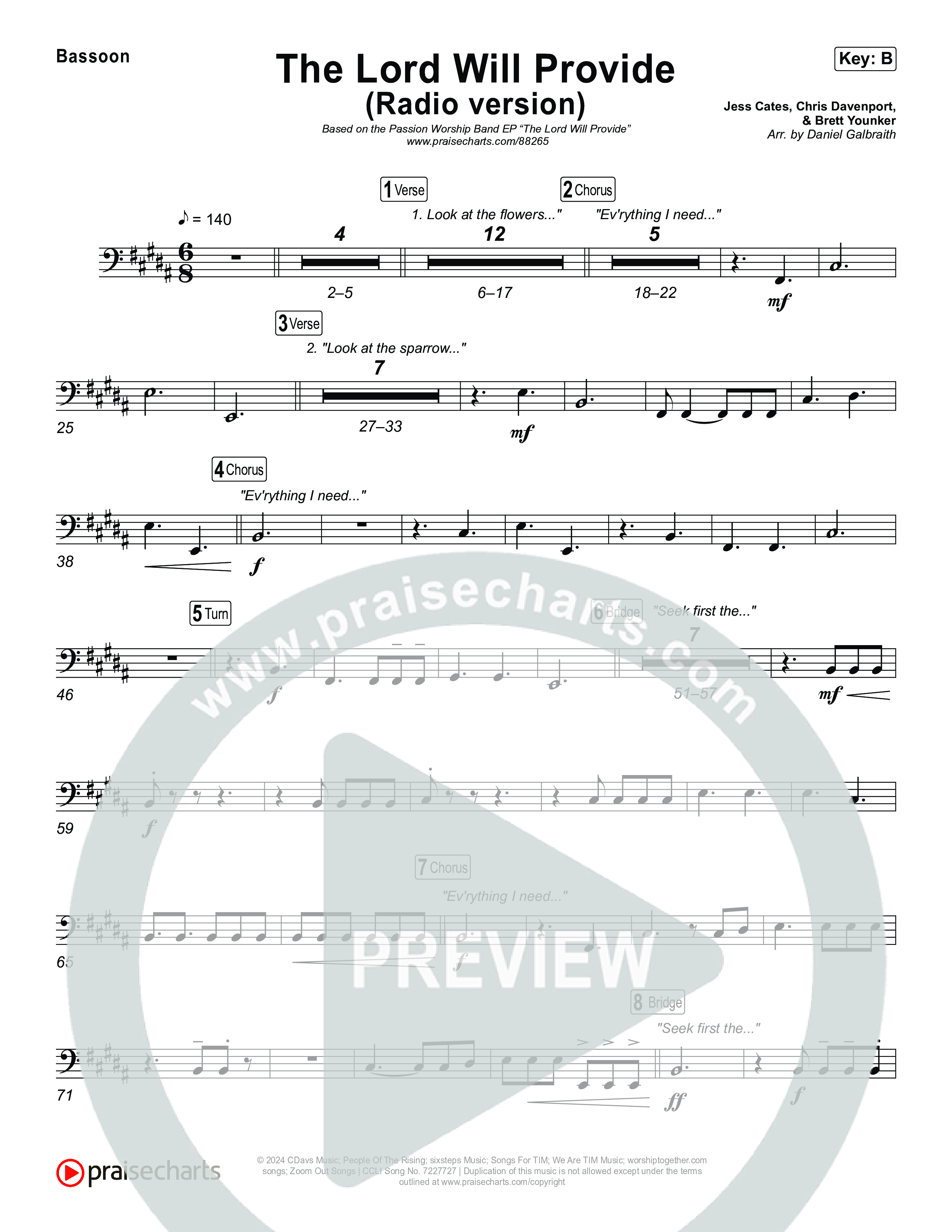 The Lord Will Provide (Radio) Bassoon (Passion)