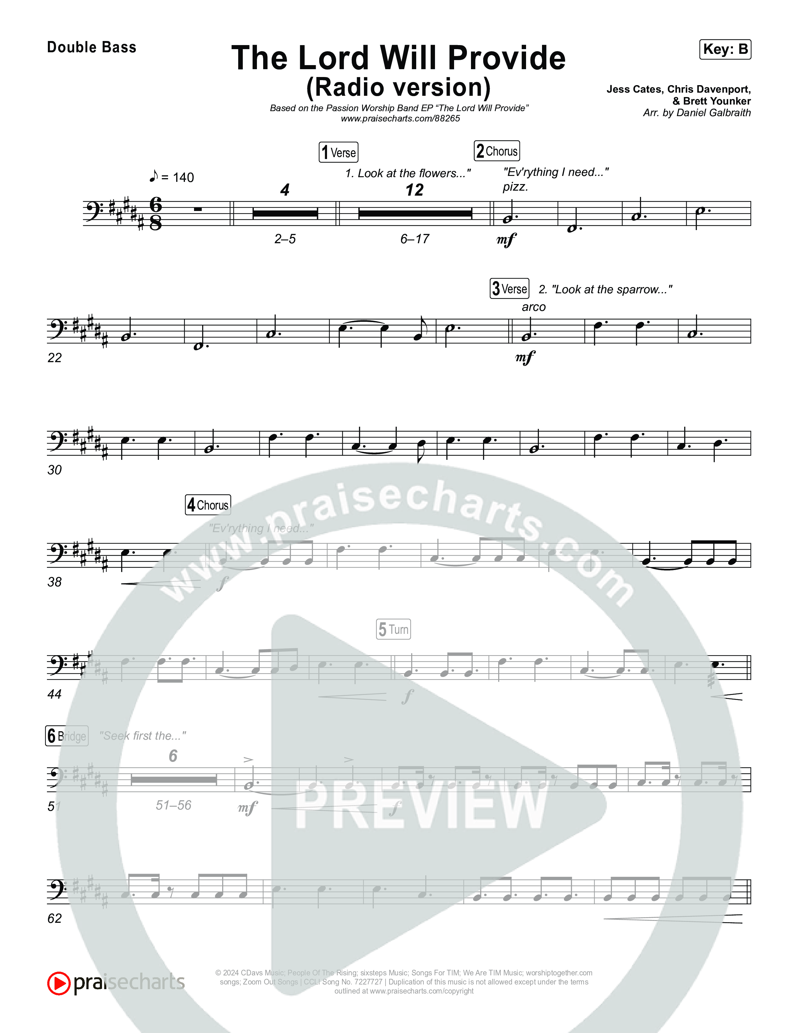 The Lord Will Provide (Radio) String Bass (Passion)