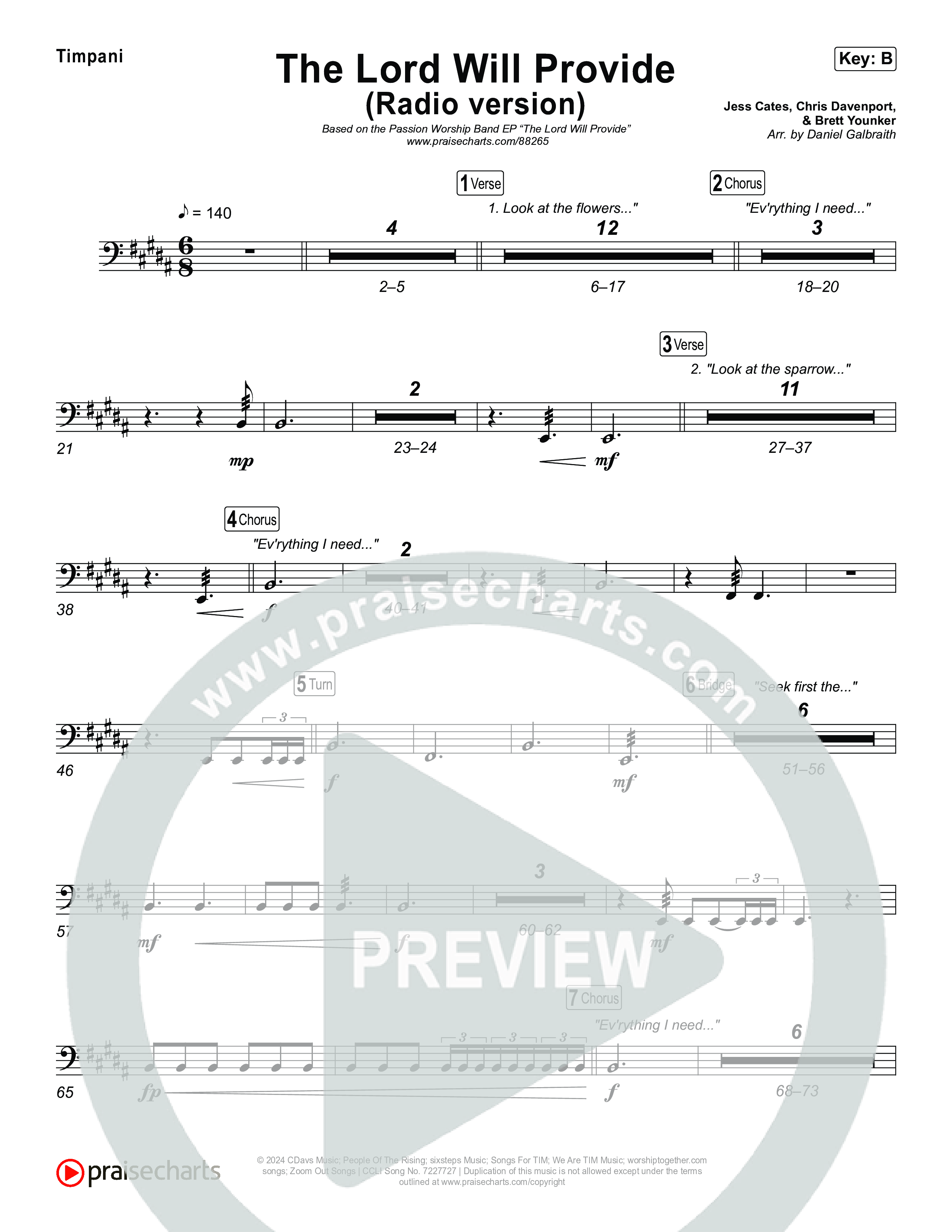 The Lord Will Provide (Radio) Timpani (Passion)