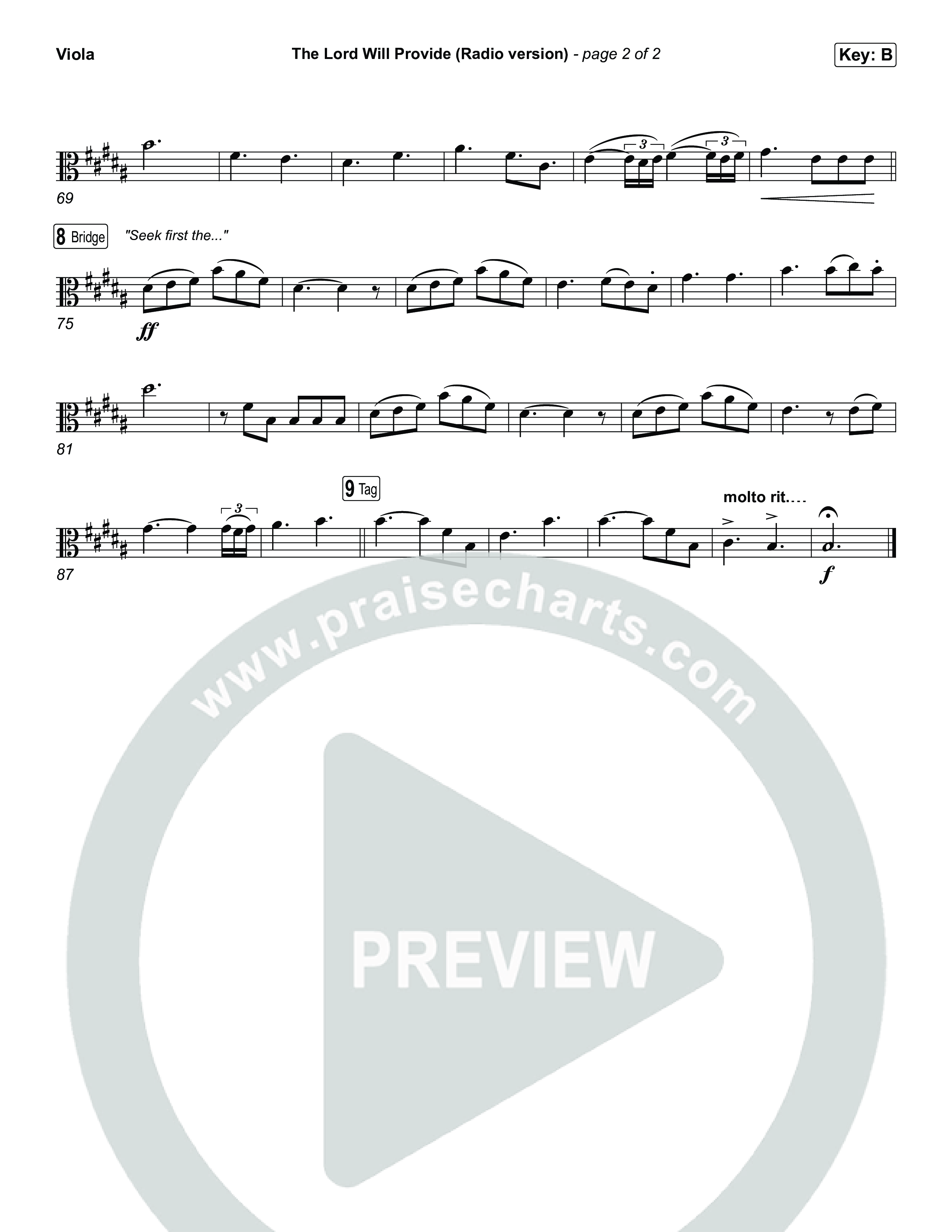 The Lord Will Provide (Radio) Viola (Passion)