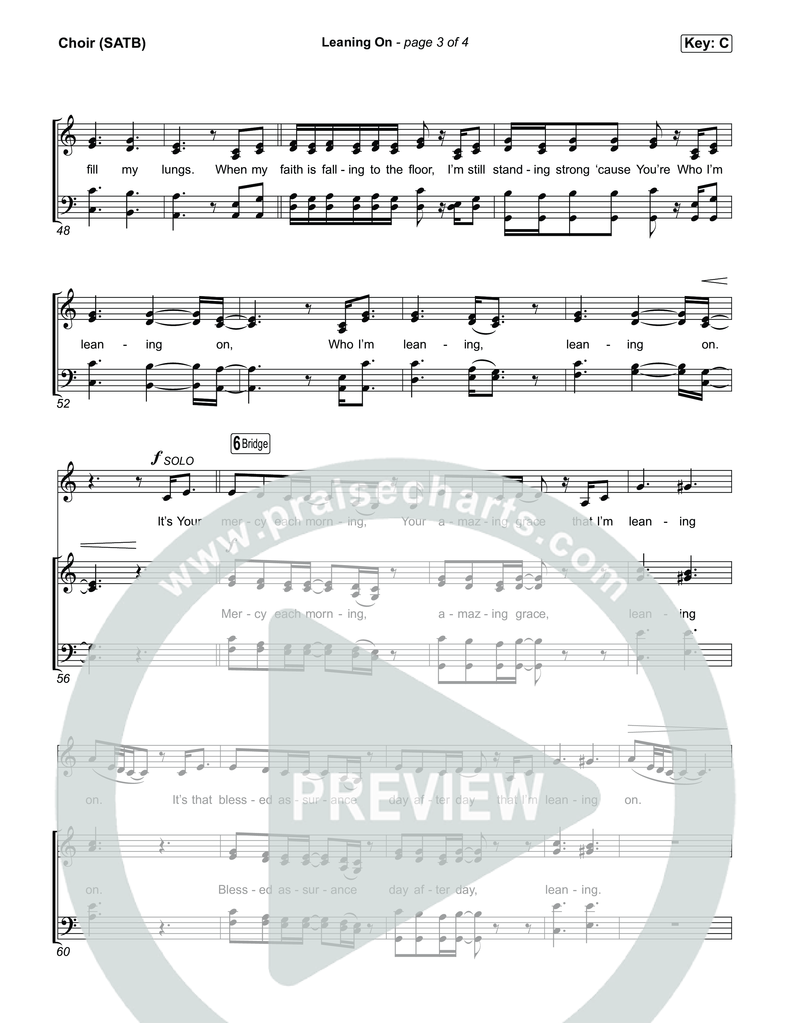 Leaning On Choir Sheet (SATB) (Stephen McWhirter)
