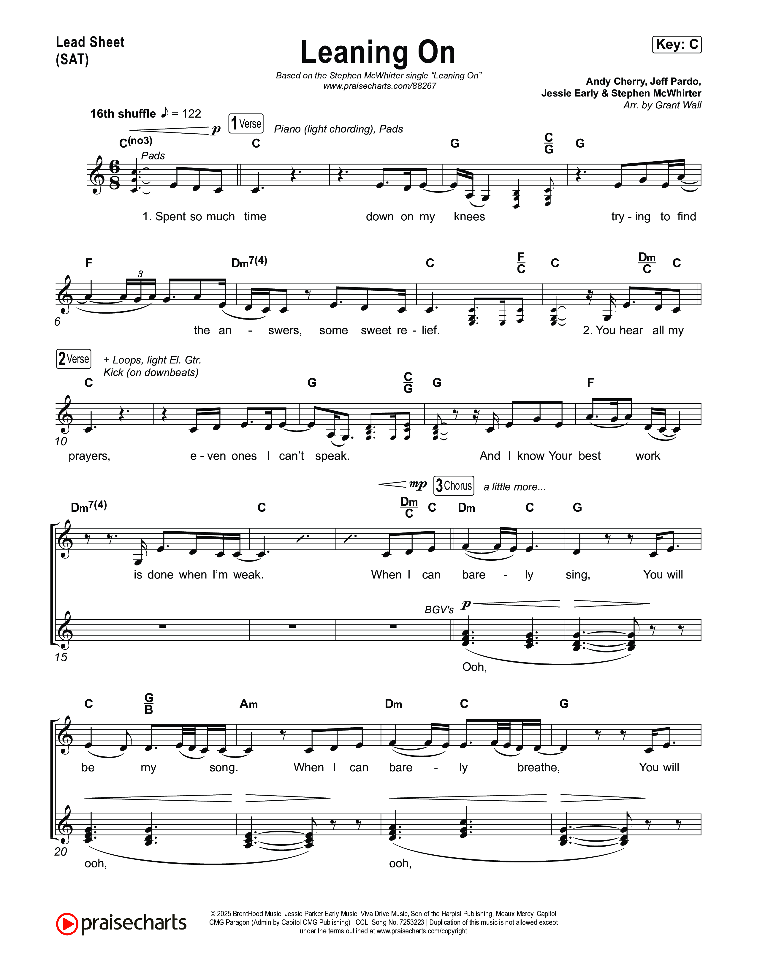 Leaning On Lead Sheet (SAT) (Stephen McWhirter)