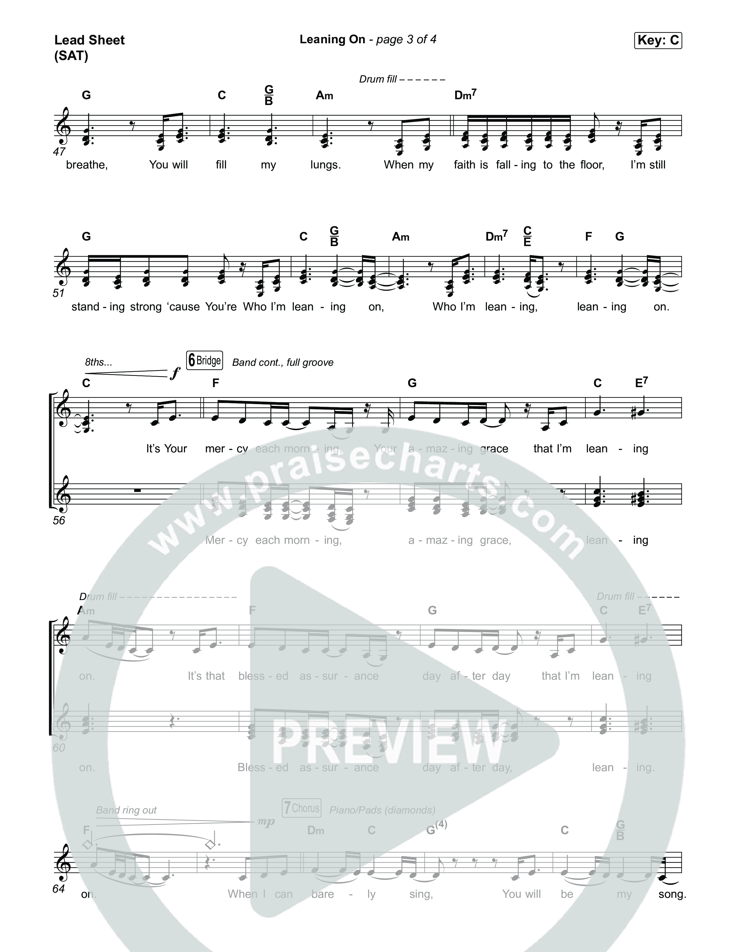 Leaning On Lead Sheet (SAT) (Stephen McWhirter)