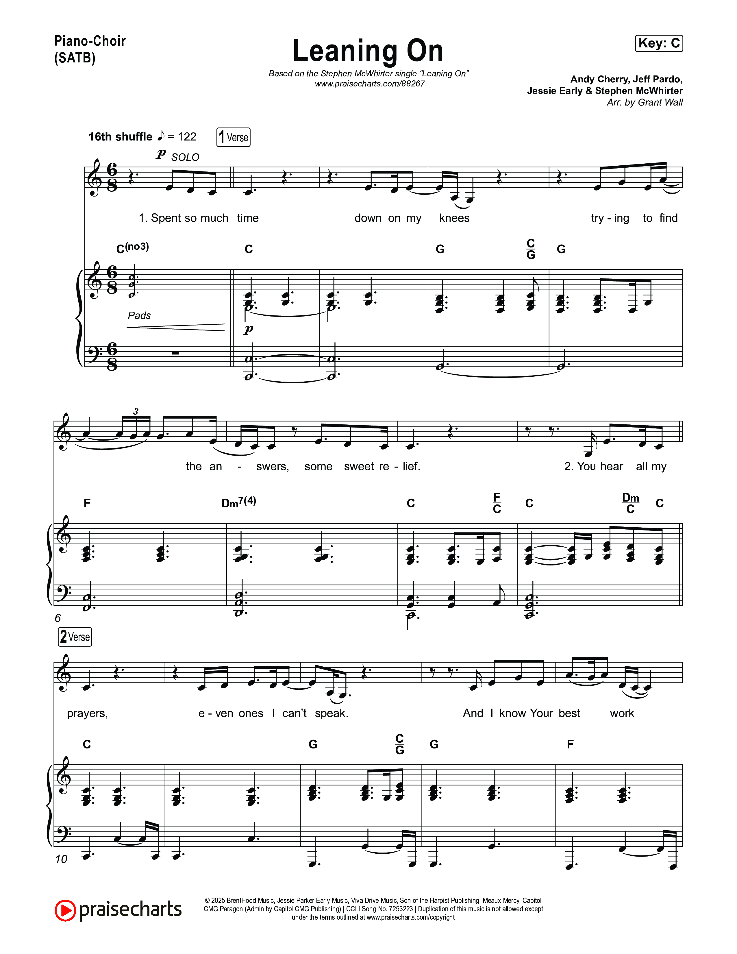 Leaning On Piano/Vocal Pack (Stephen McWhirter)