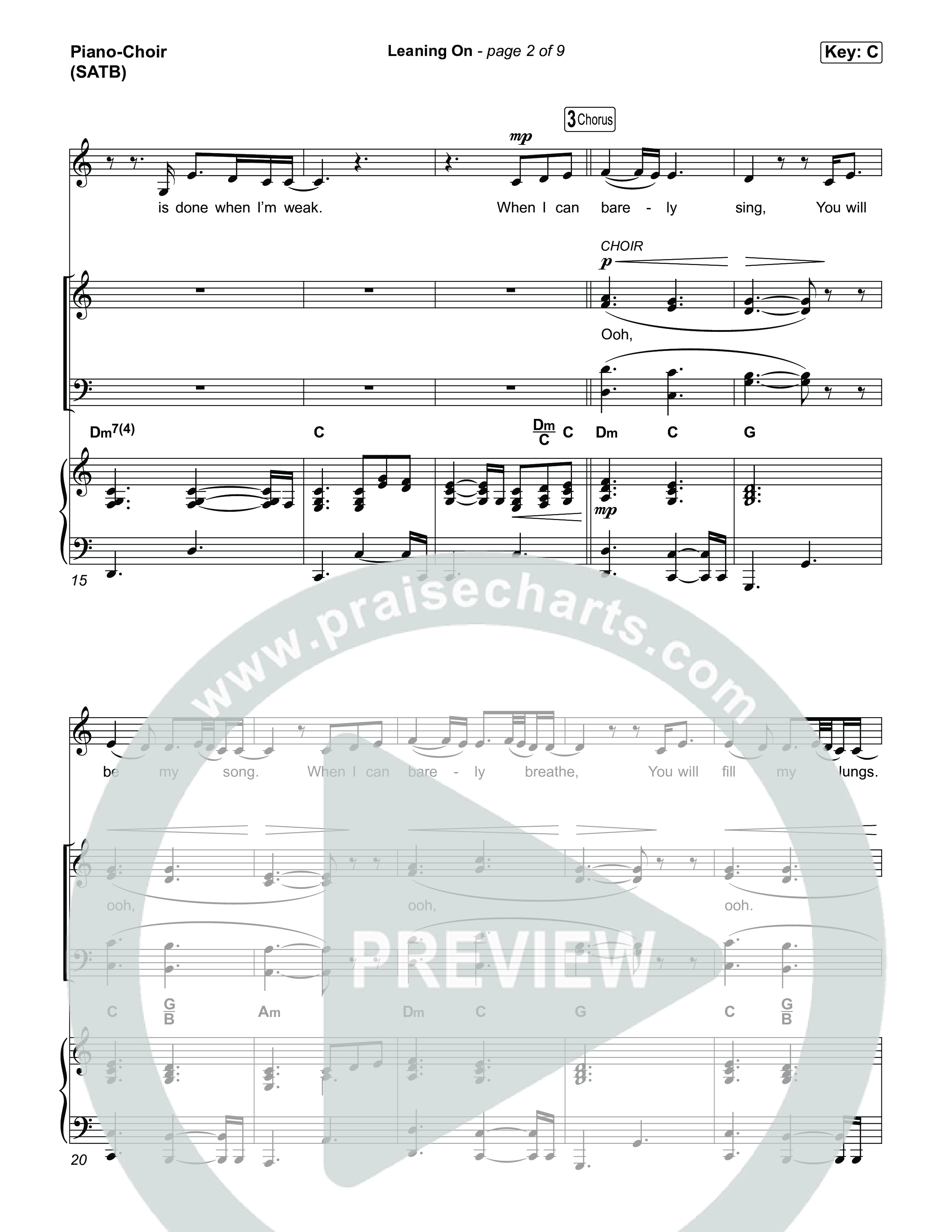 Leaning On Piano/Vocal Pack (Stephen McWhirter)