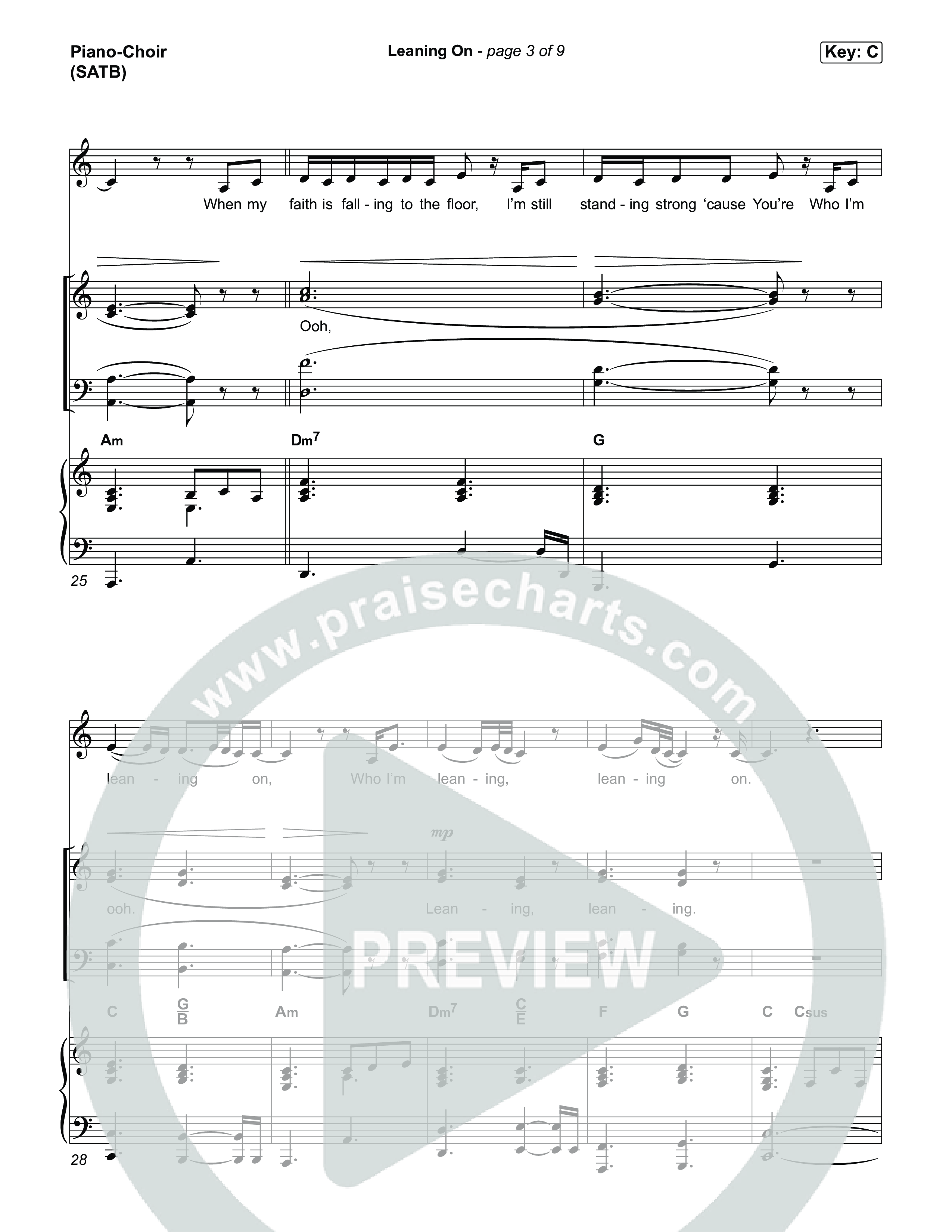 Leaning On Piano/Vocal Pack (Stephen McWhirter)