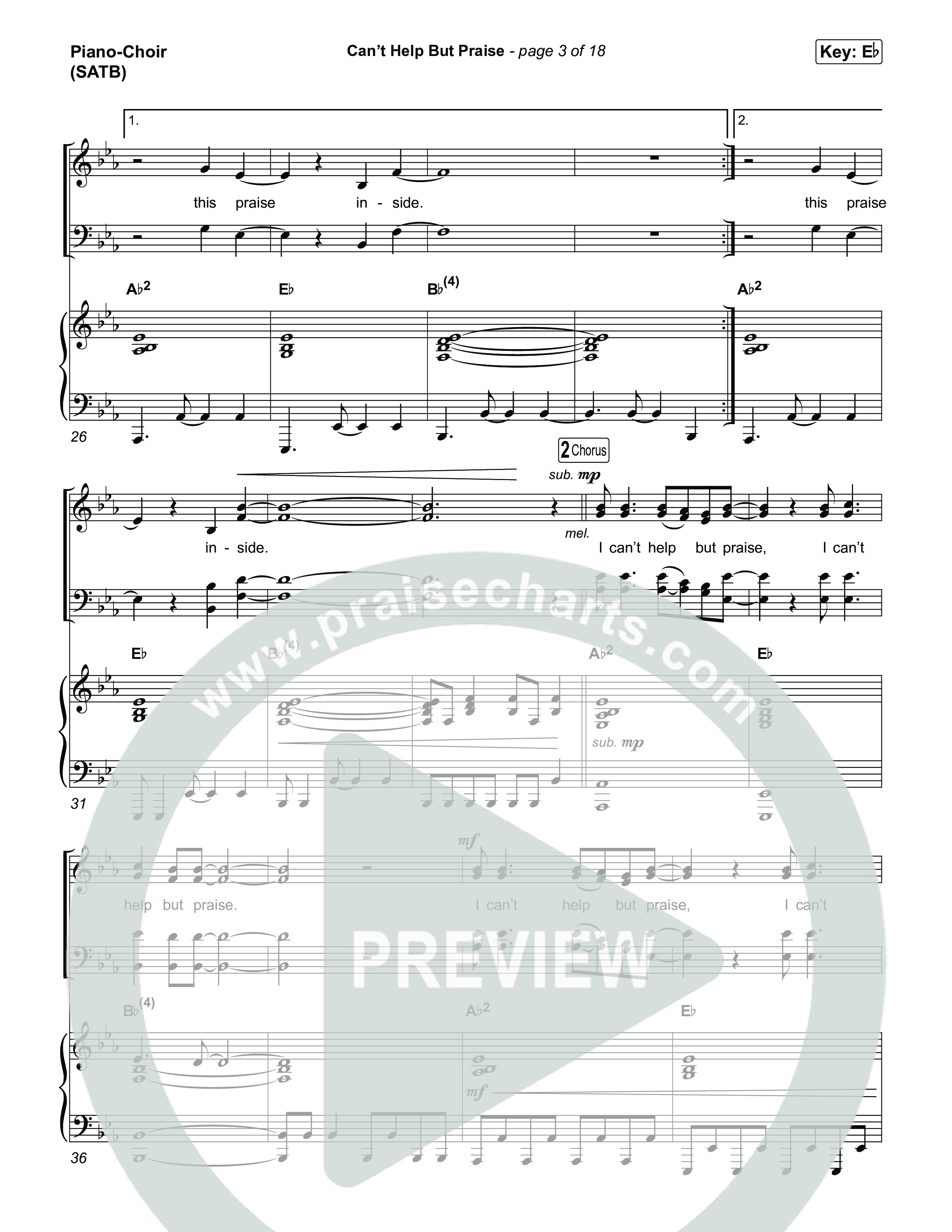 Can't Help But Praise Piano/Vocal Pack (Lizzie Morgan)