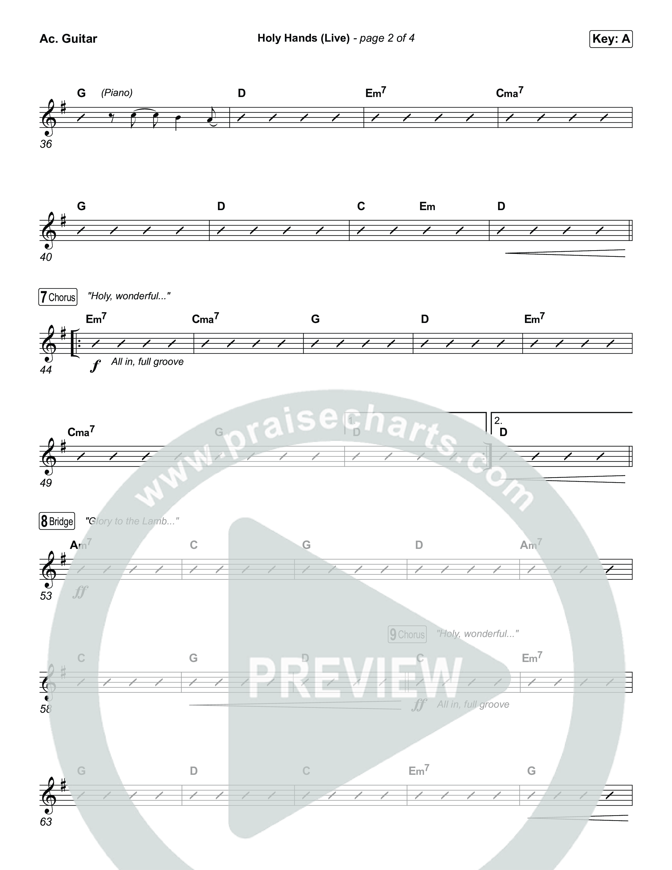 Holy Hands (Live) Acoustic Guitar (The McClures)