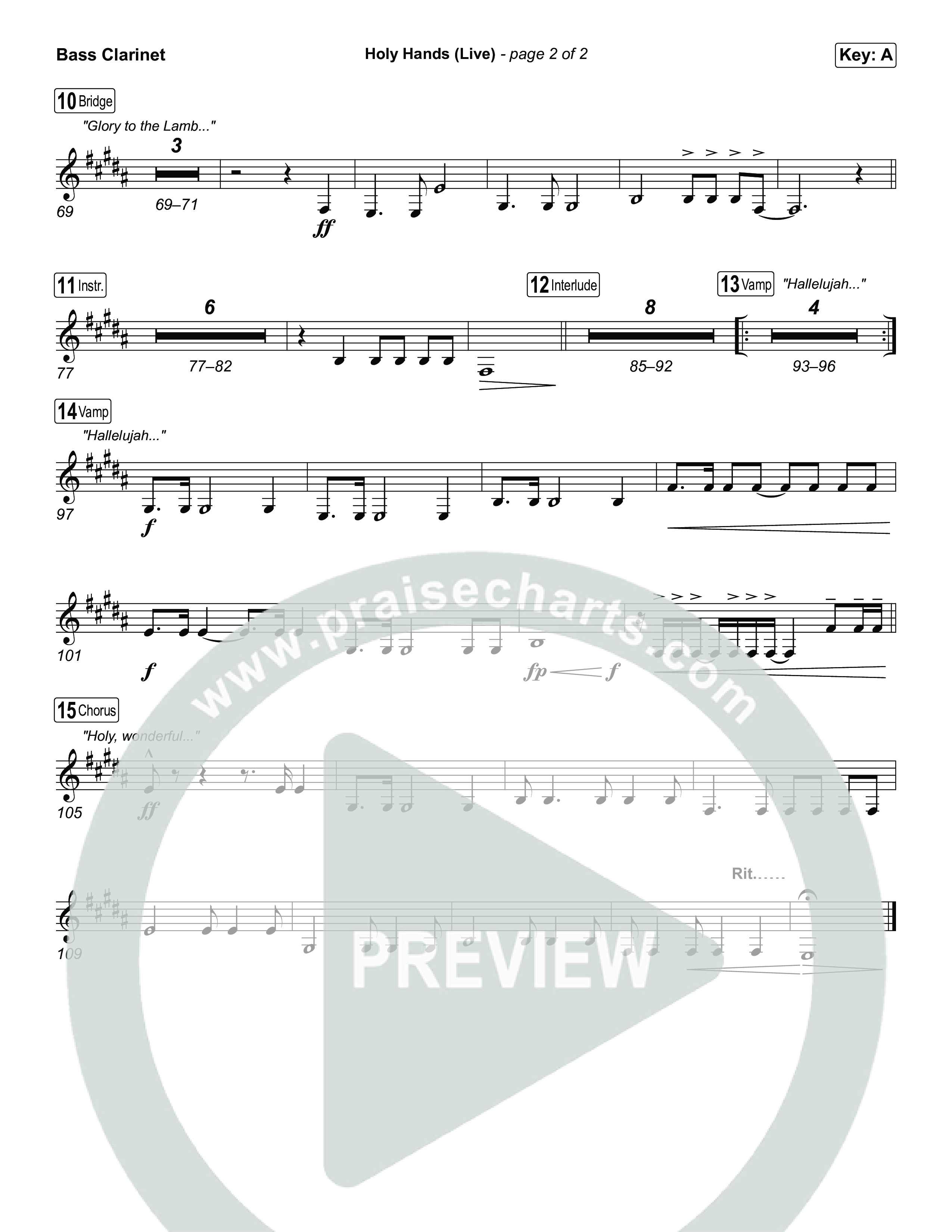 Holy Hands (Live) Bass Clarinet (The McClures)