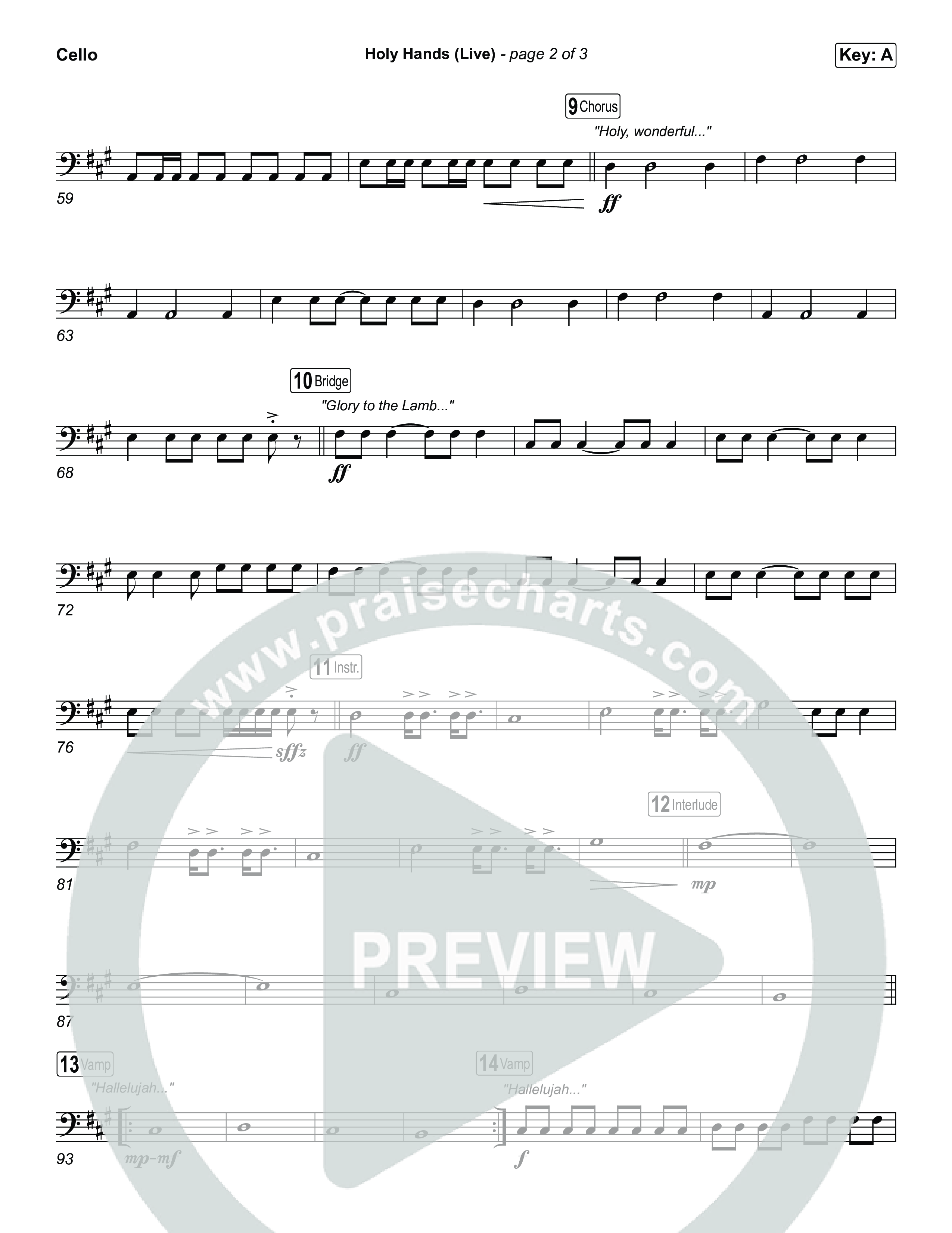 Holy Hands (Live) Cello (The McClures)