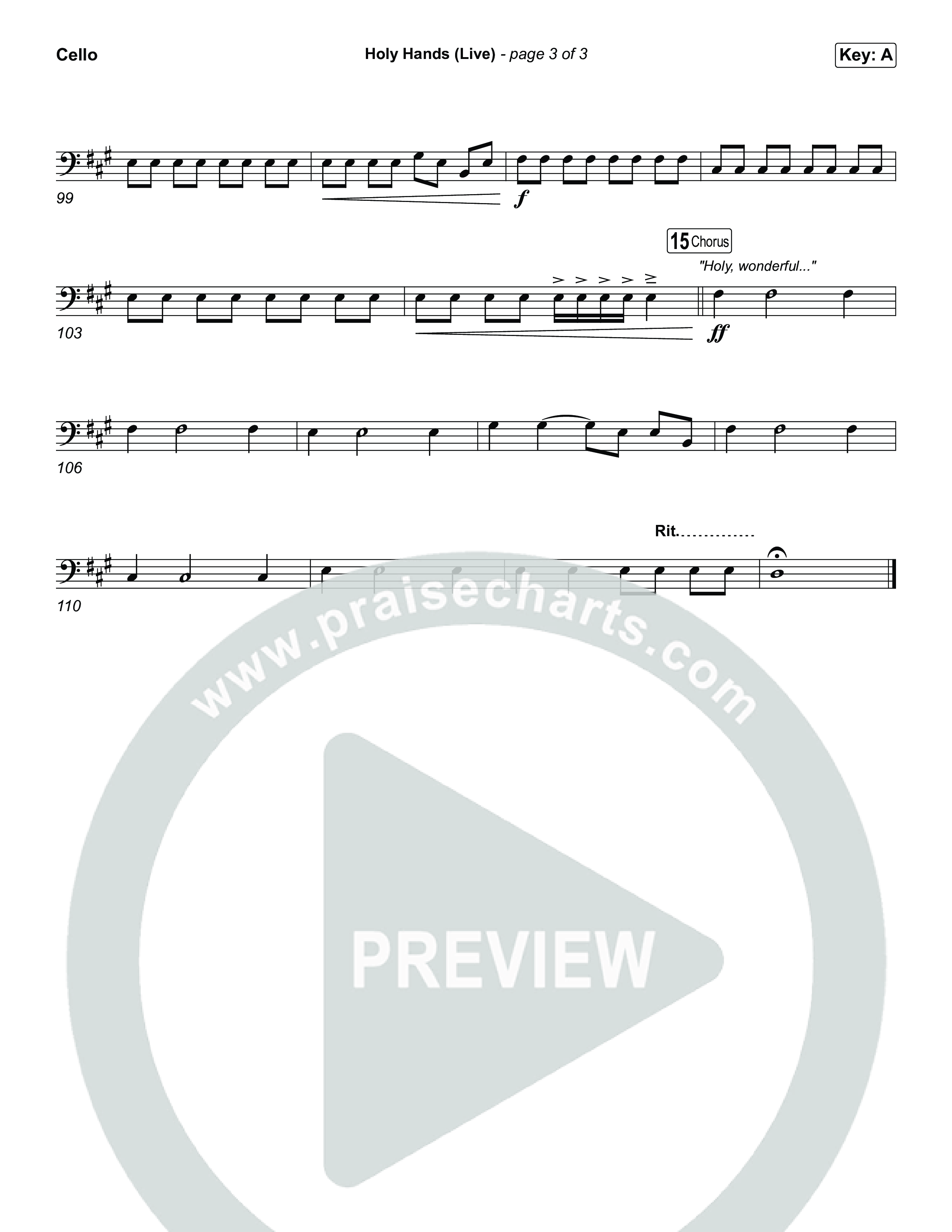 Holy Hands (Live) Cello (The McClures)