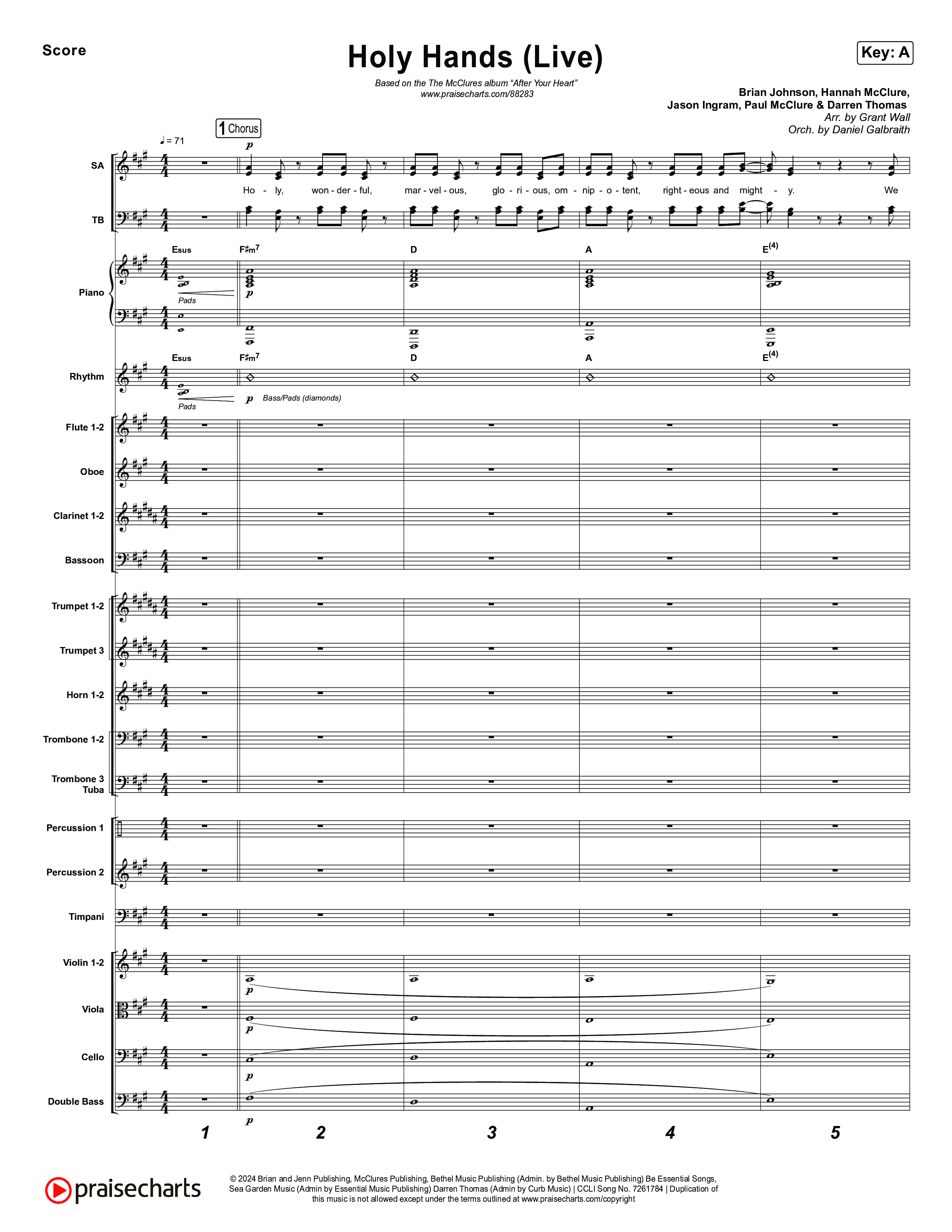 Holy Hands (Live) Orchestration (The McClures)