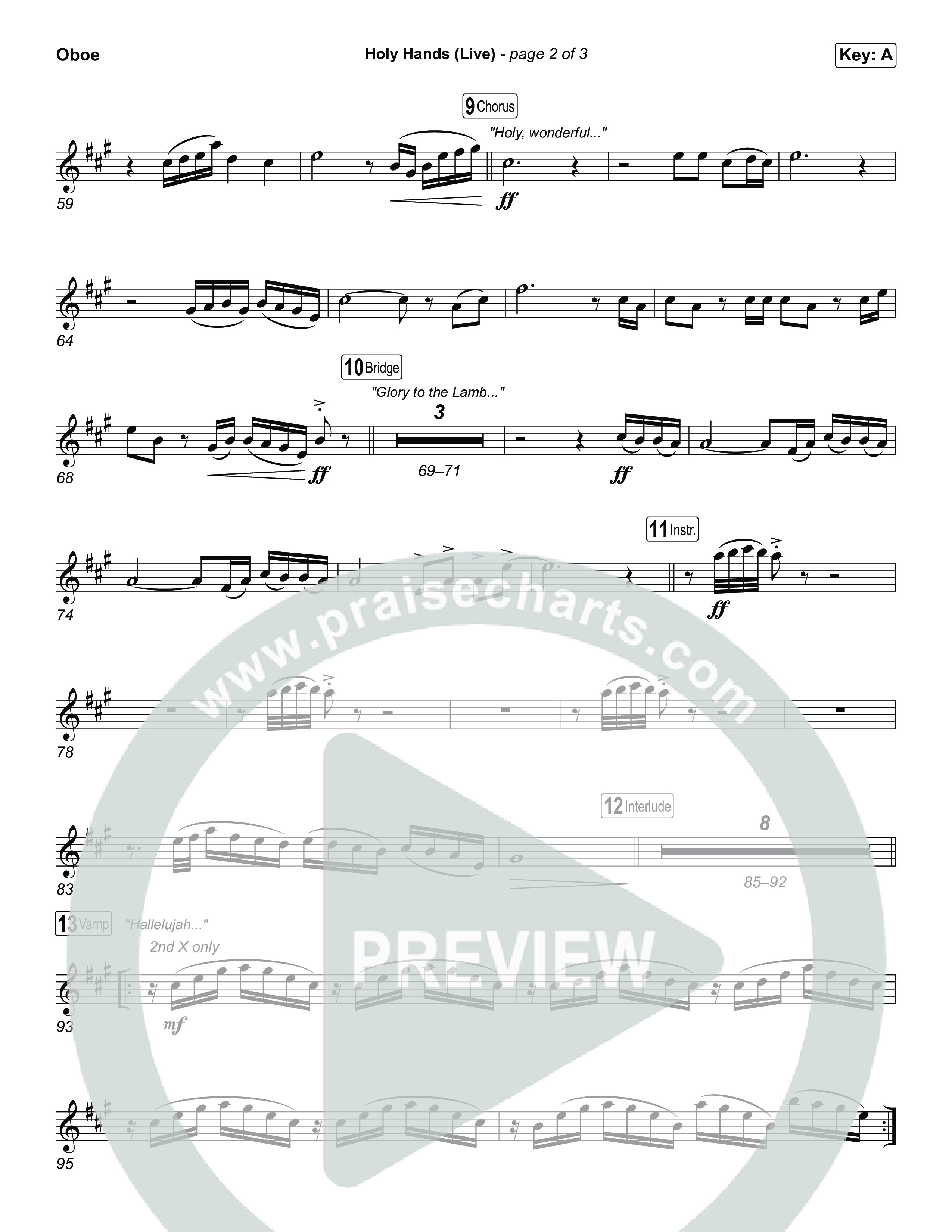 Holy Hands (Live) Oboe (The McClures)