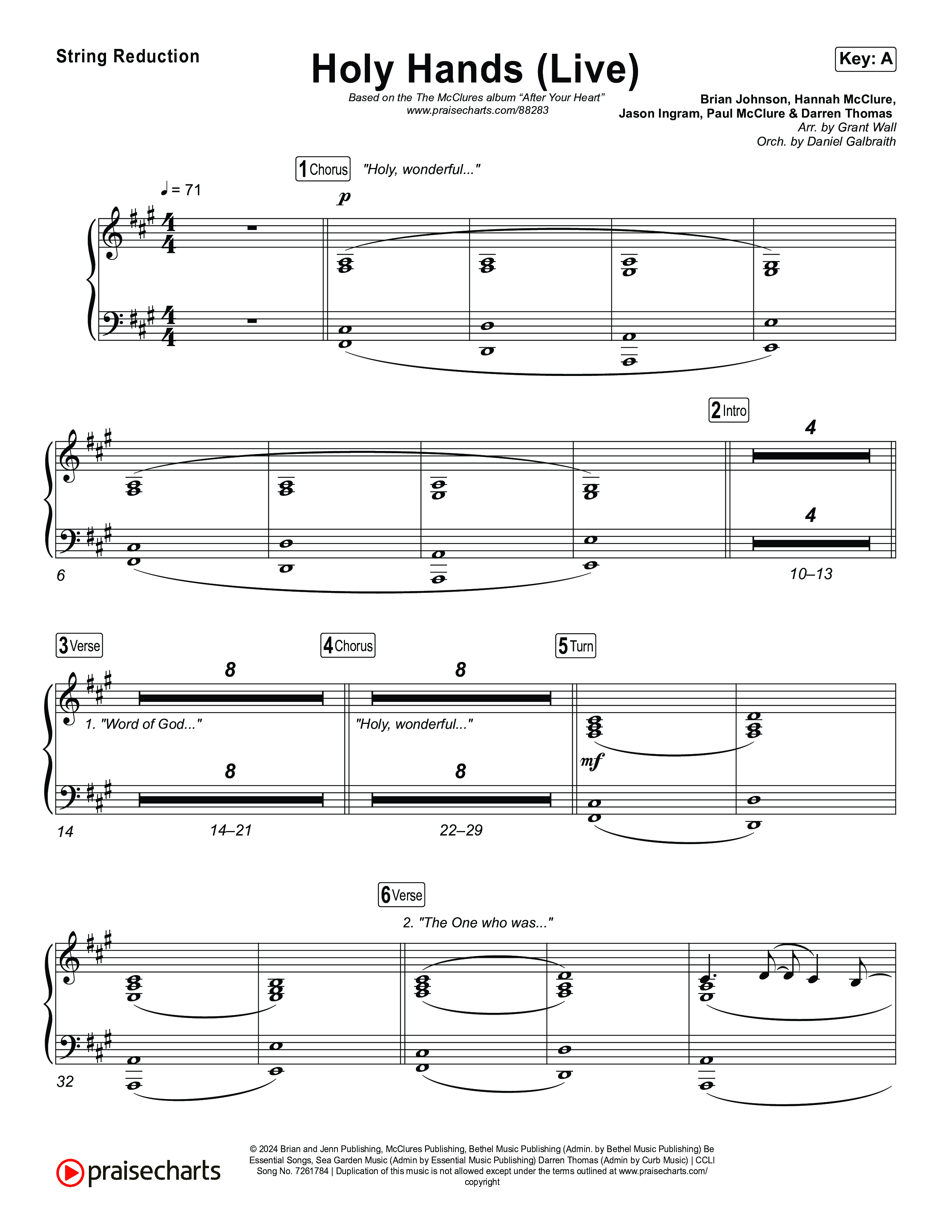 Holy Hands (Live) String Reduction (The McClures)