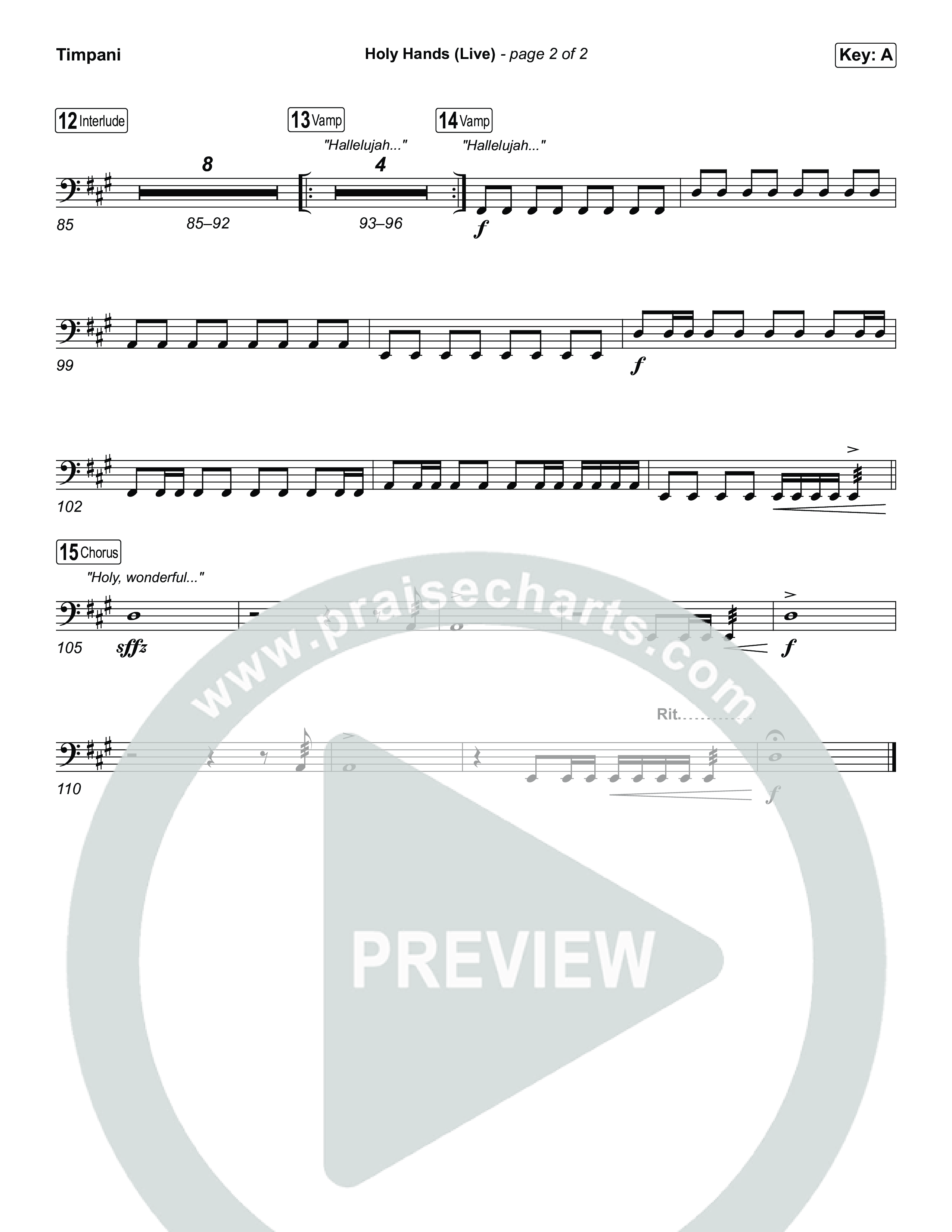 Holy Hands (Live) Timpani (The McClures)