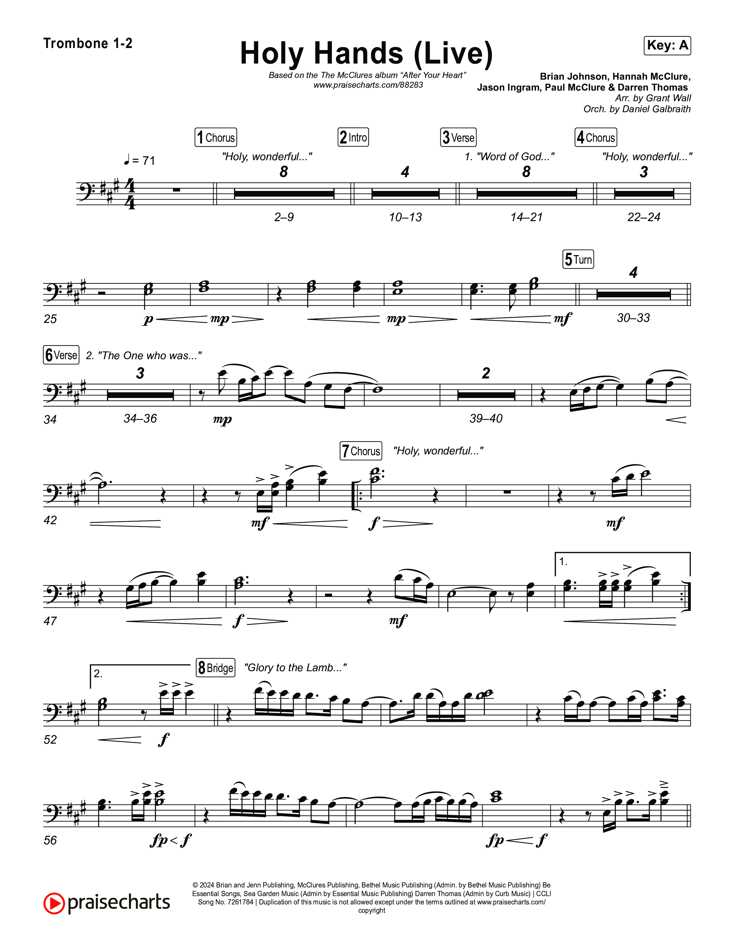 Holy Hands (Live) Trombone 1/2 (The McClures)