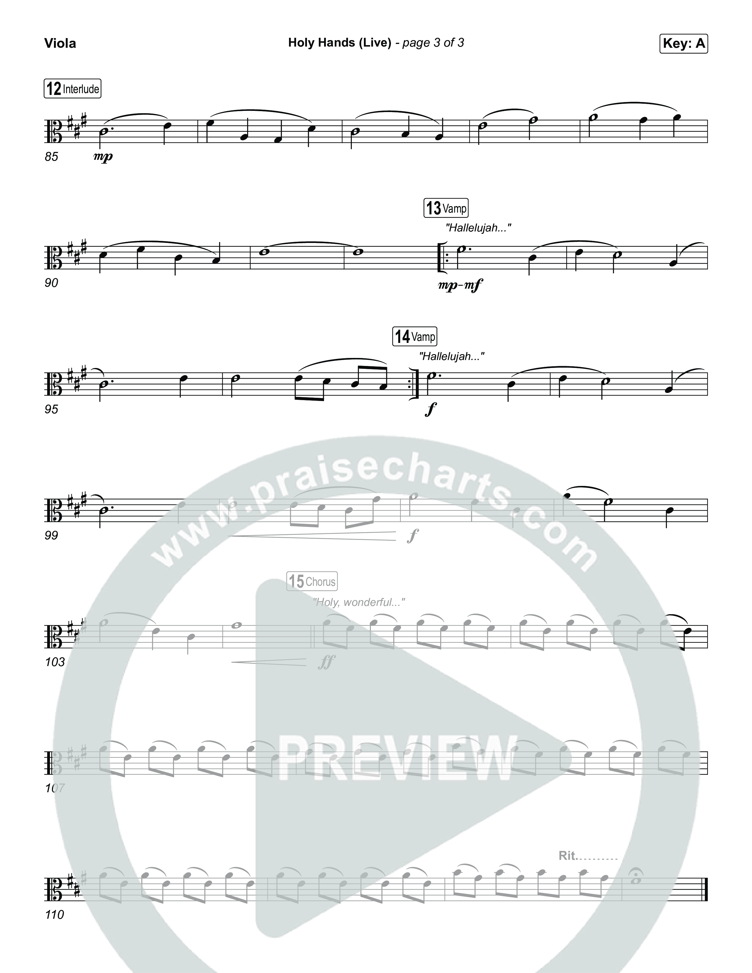 Holy Hands (Live) Viola (The McClures)