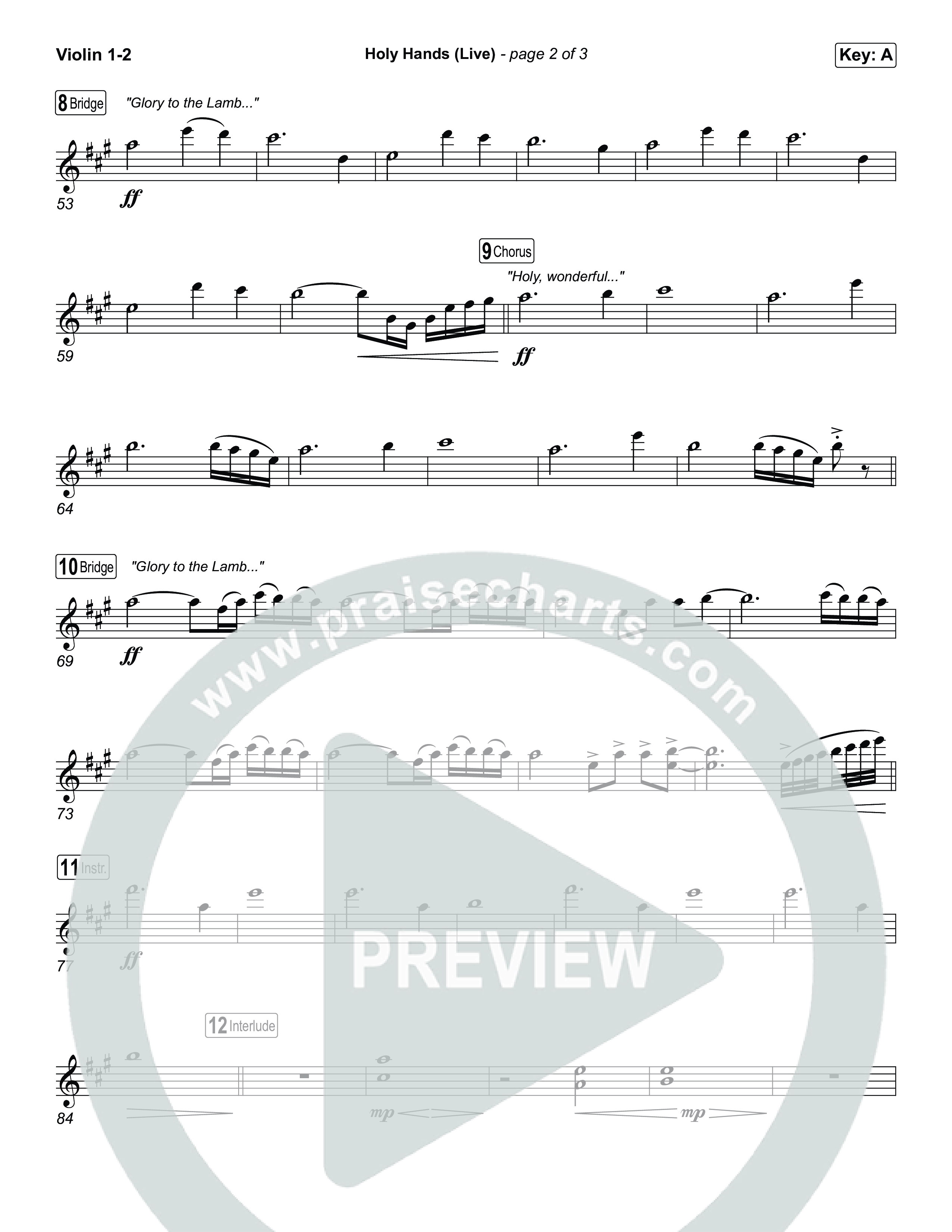 Holy Hands (Live) Violin 1/2 (The McClures)